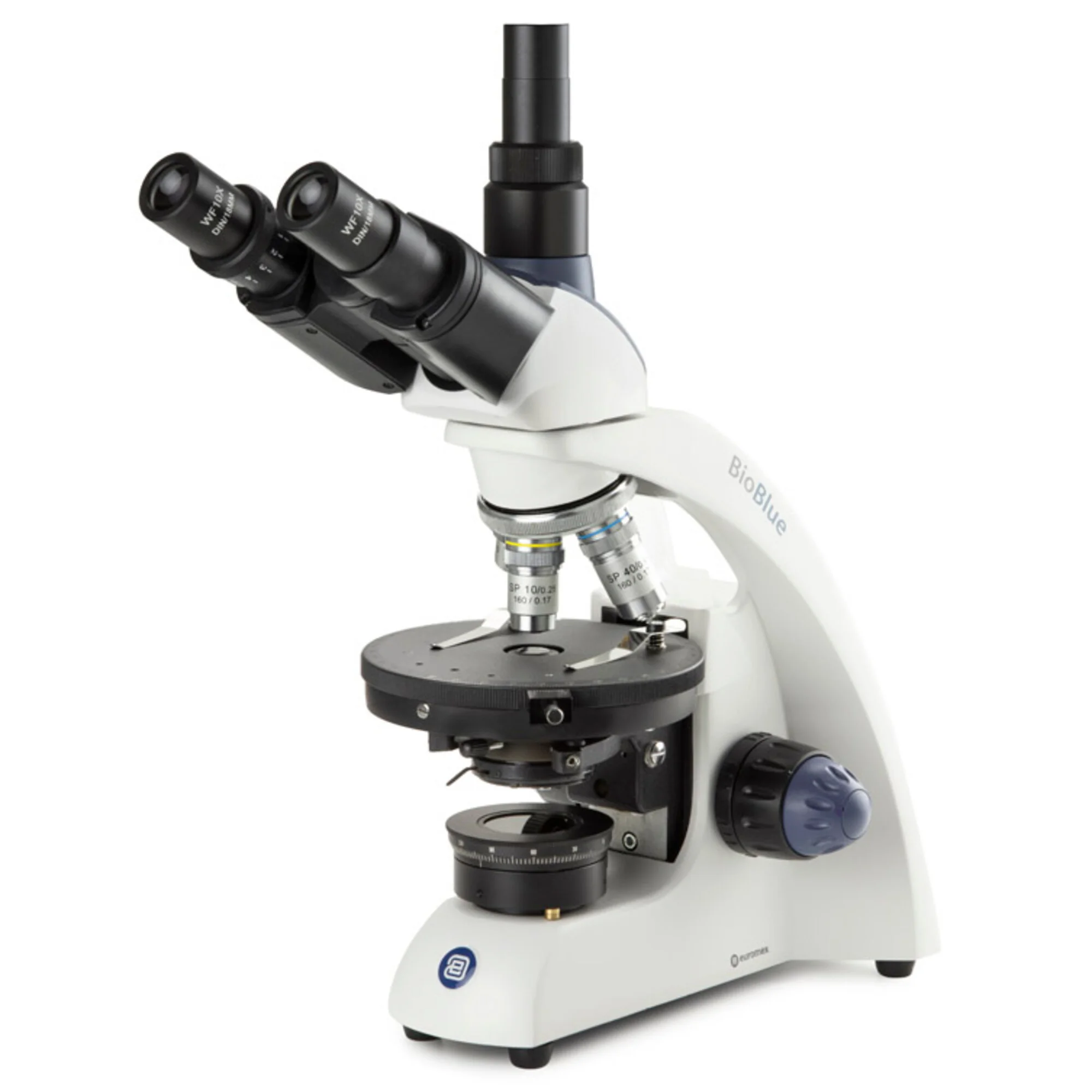 Microscope BioBlue, BB.4241-P-HLED, trino, polarisation, DIN, 40x-400x, 10x/18, LED, 1W