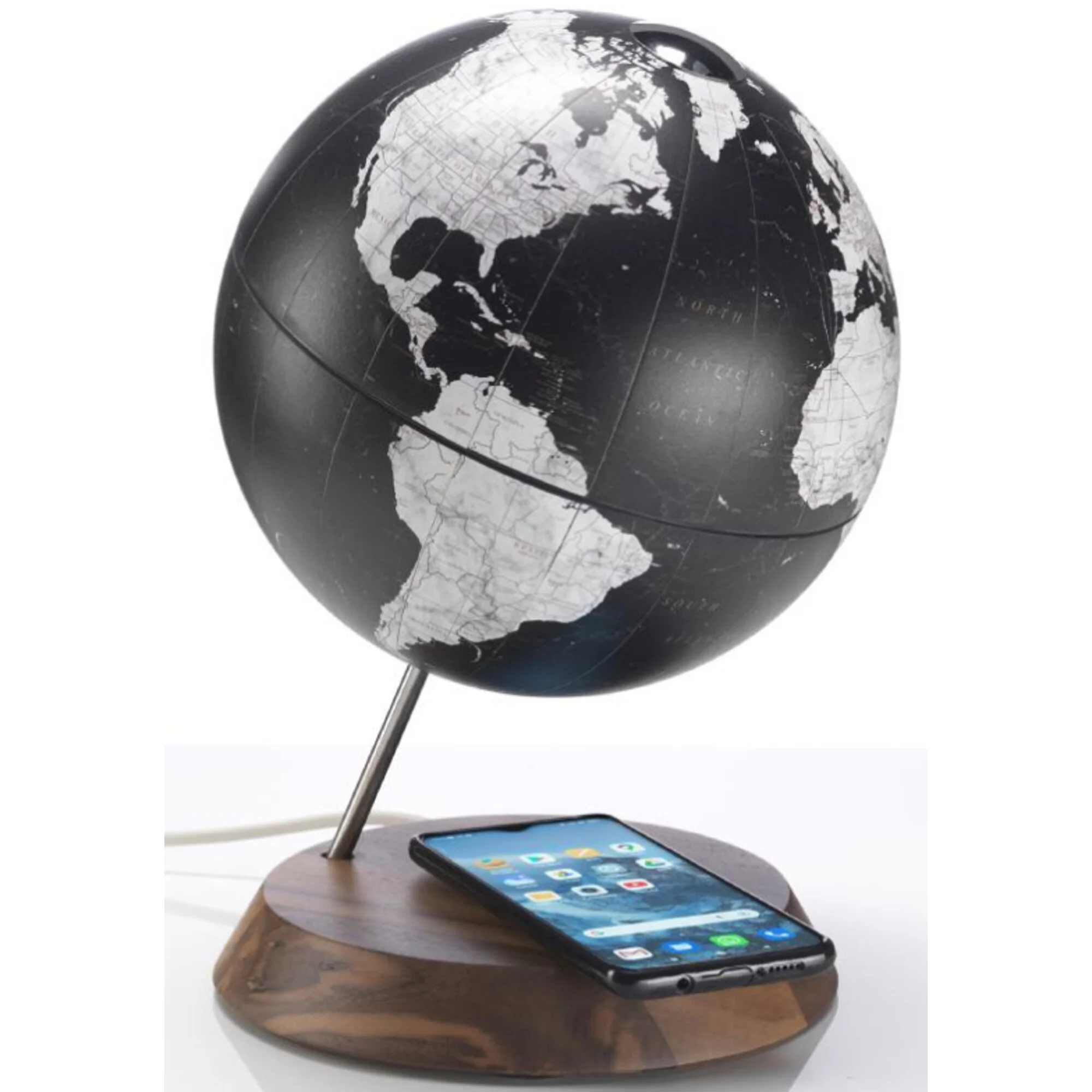 Globe  Bridge Black 22cm Qi