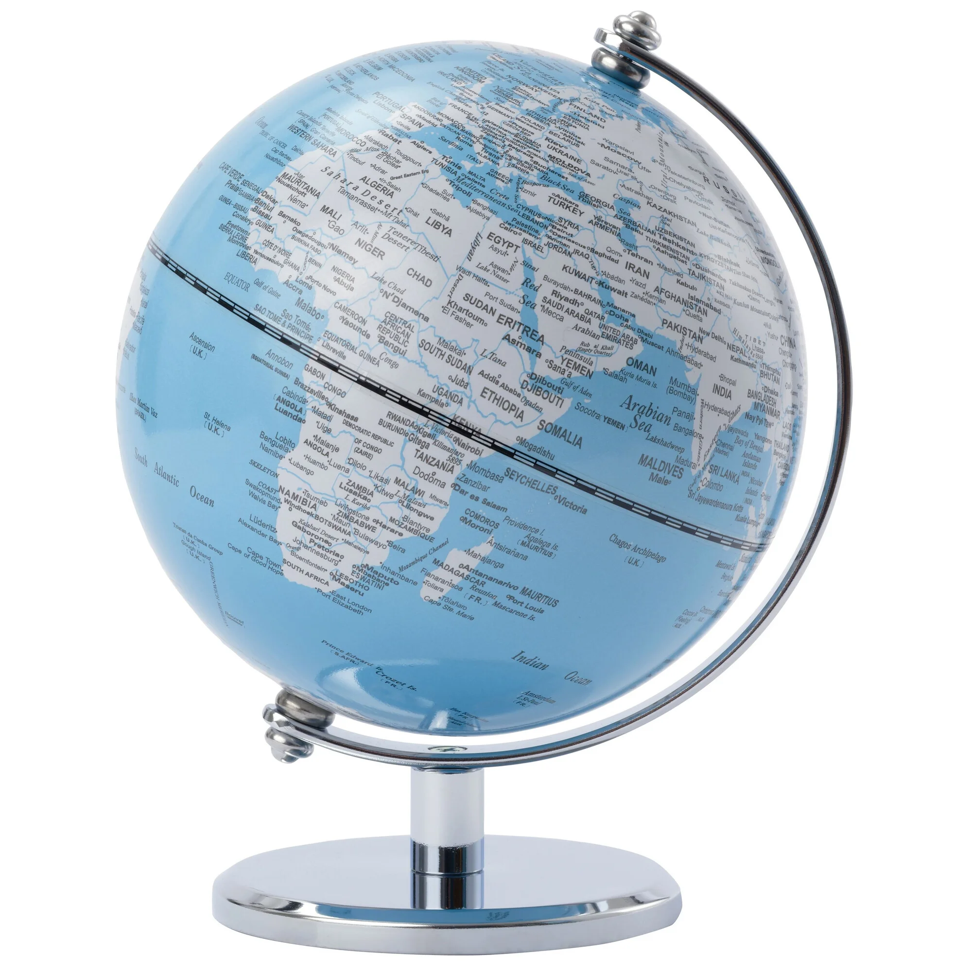 Mini-globe  Gagarin bleu pastel 13 cm