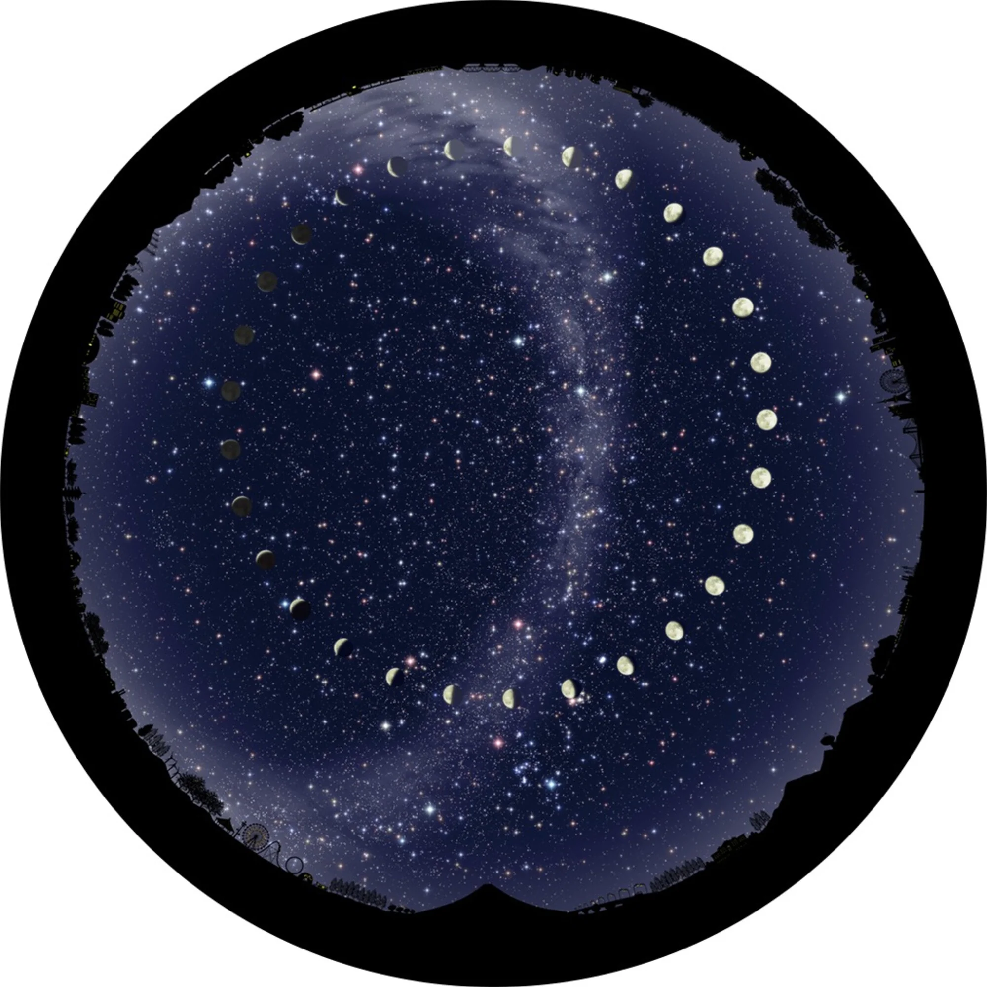 Diapositive pour le Planetarium Homestar de Sega Phases de la lune