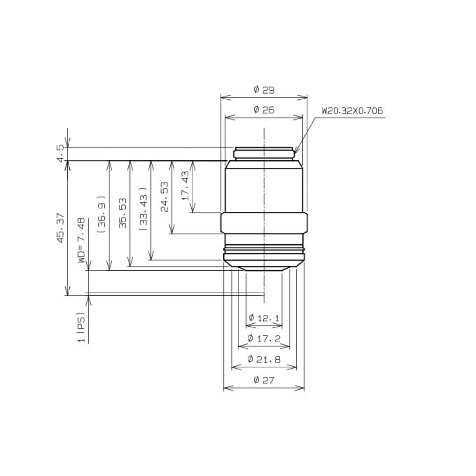 Olympus Objectif LUCPLFLN20XRC/0.45