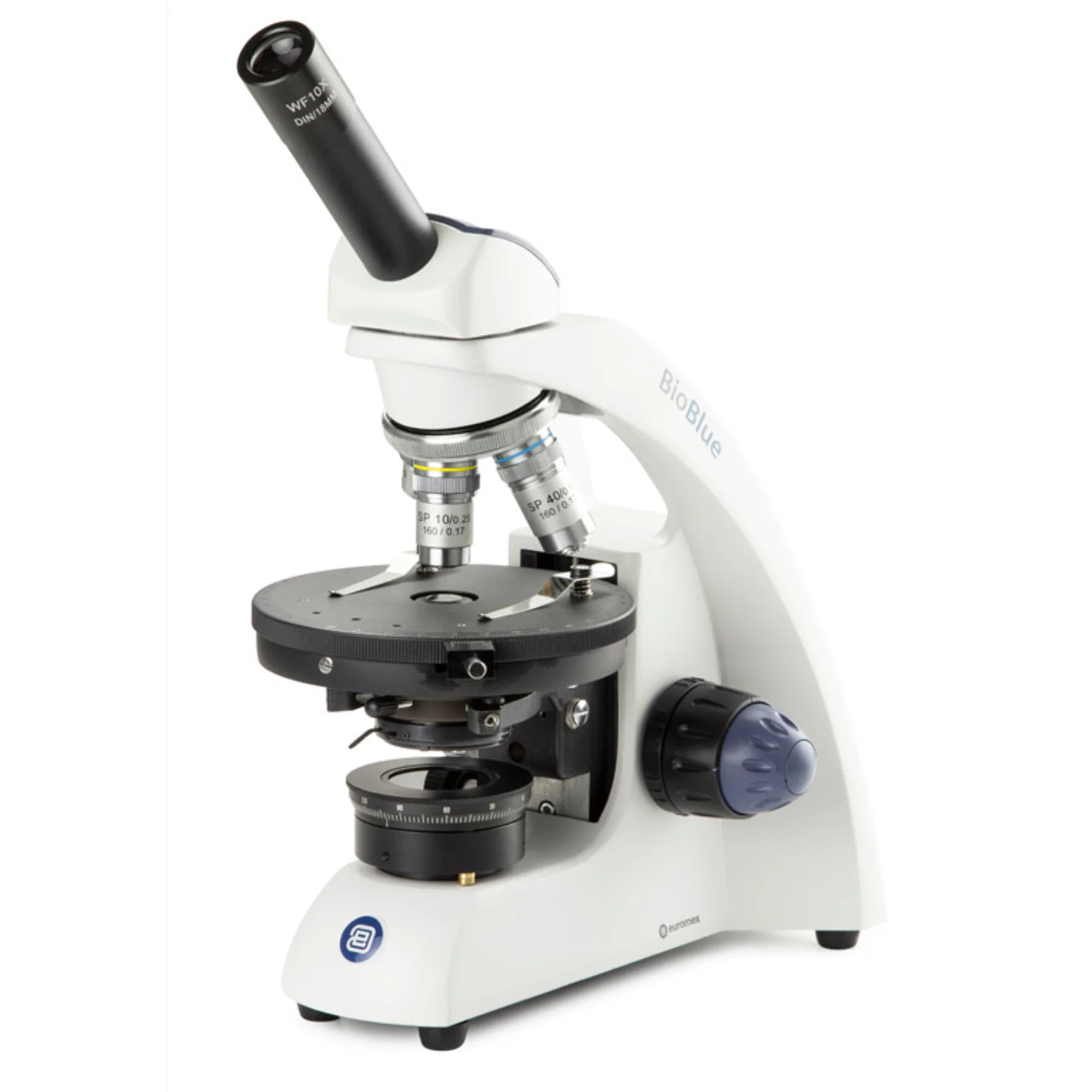 Microscope BioBlue, BB.4220-P-HLED, mono, DIN, 40x-400x, 10x/18, LED, 1W