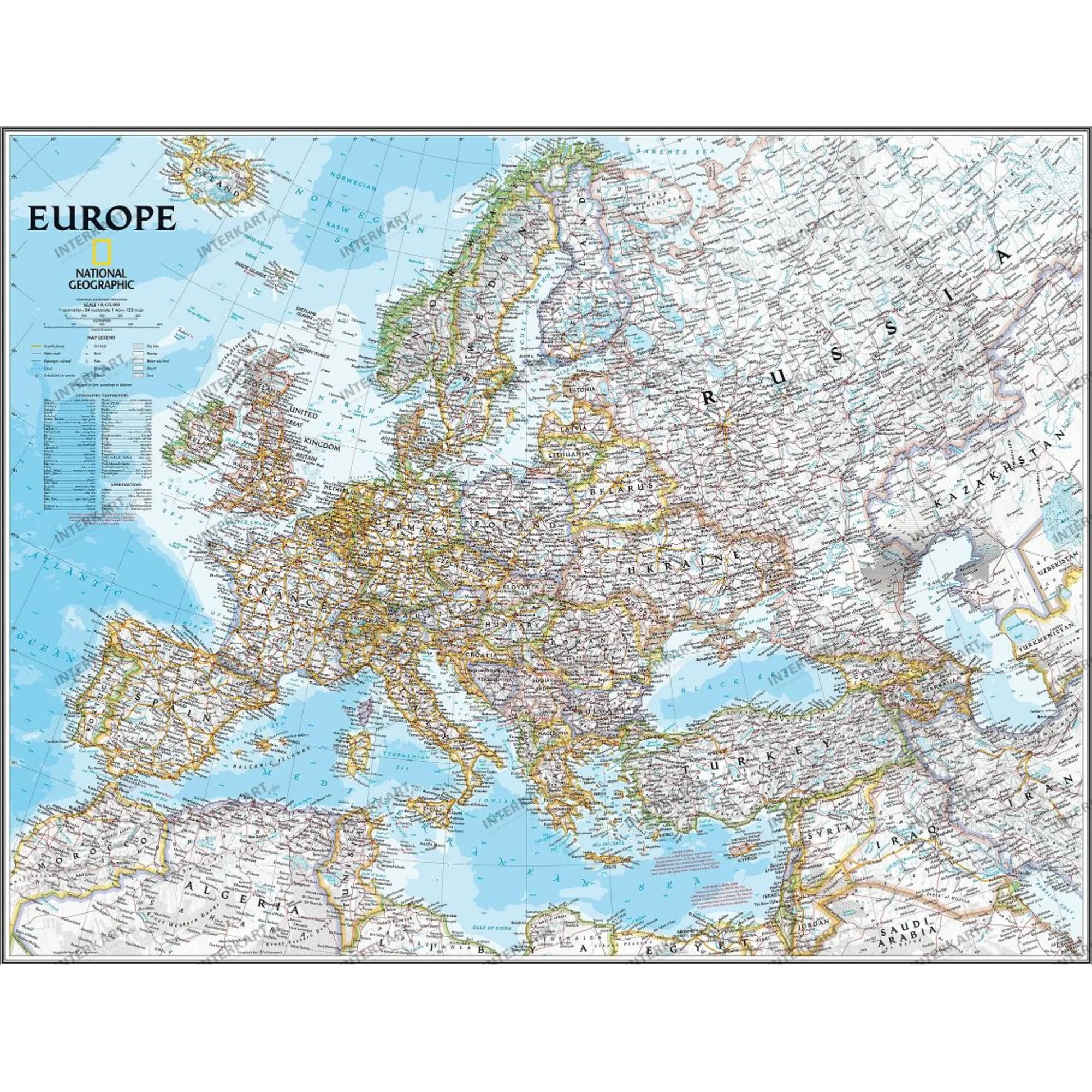 Carte des continents  L'Europe stratifie politiquement grandement