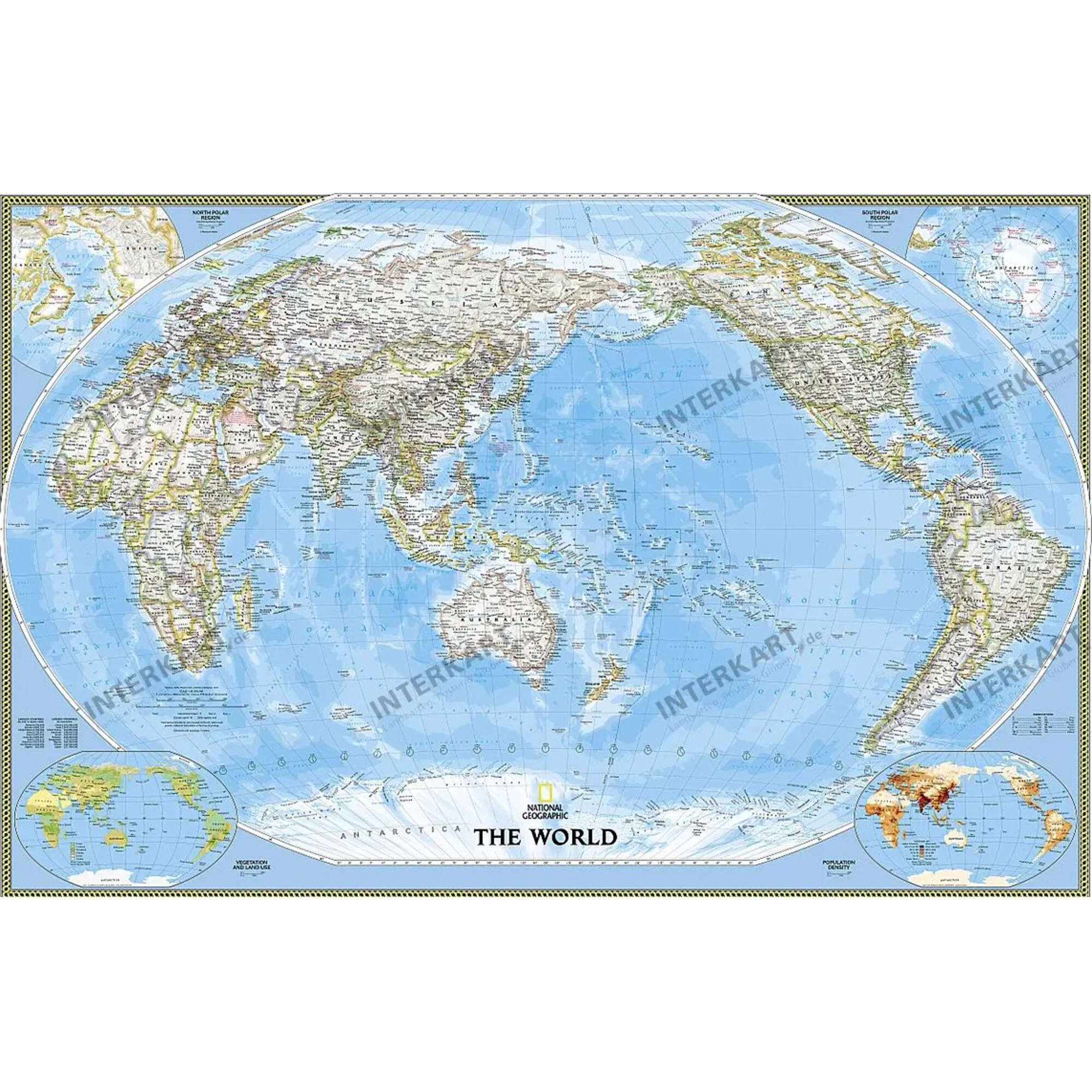 Mappemonde  Classique Pazifik-zentrierte carte du monde