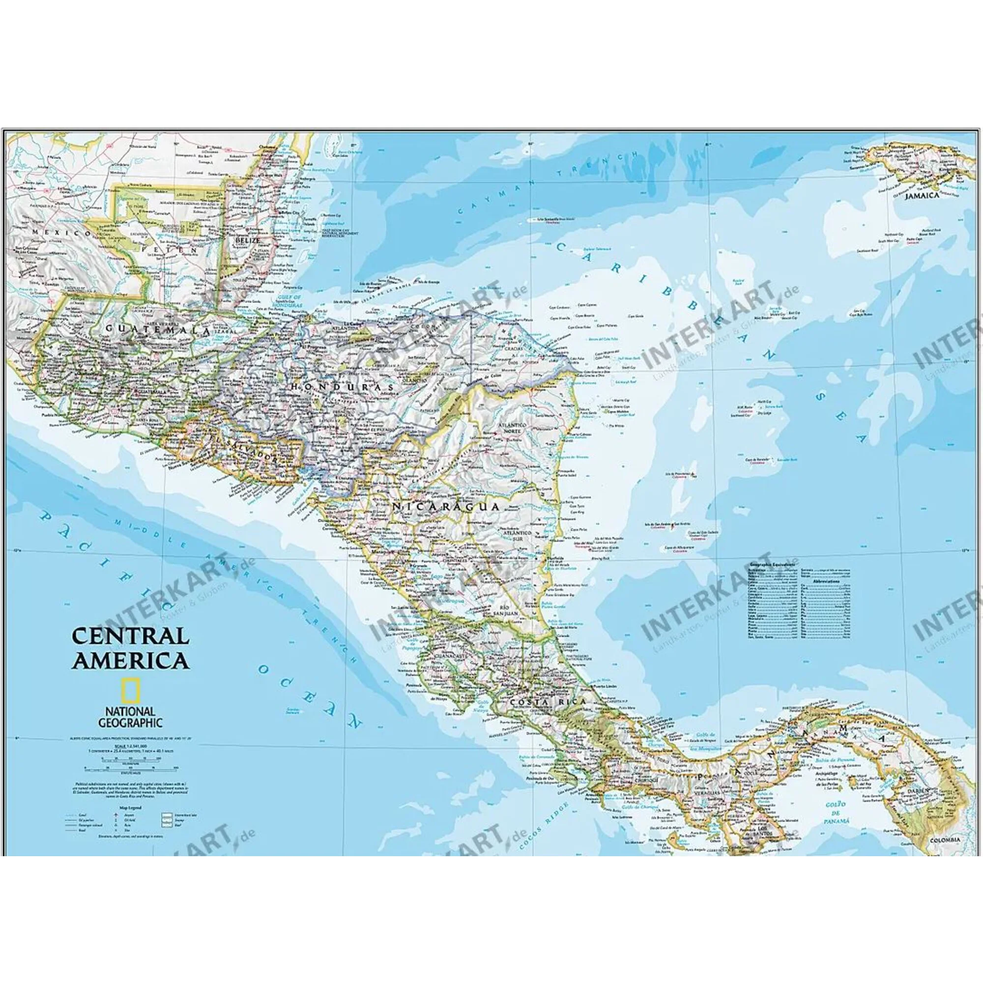 Pays carte moyen Amérique