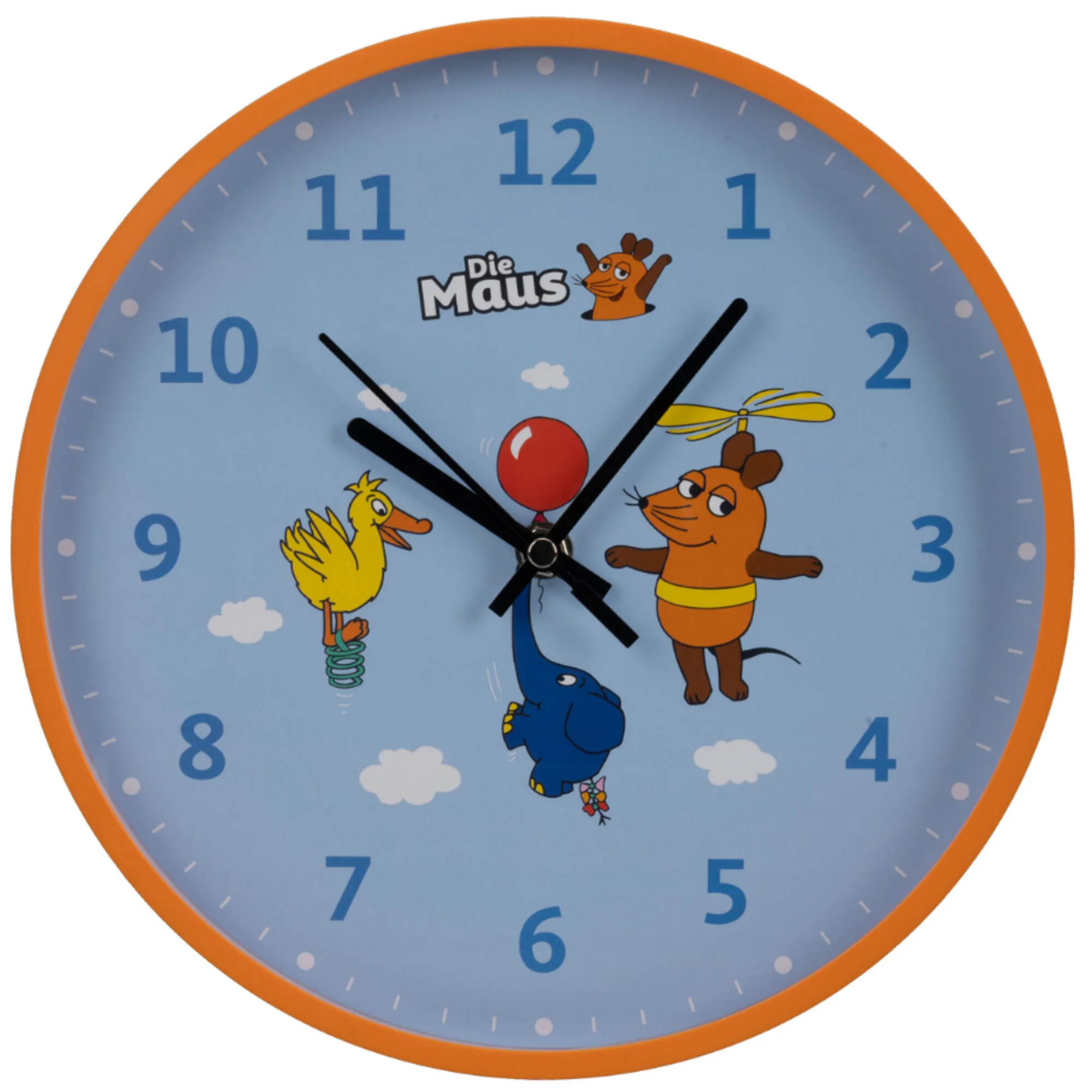 Horloge murale pour enfants, bleue