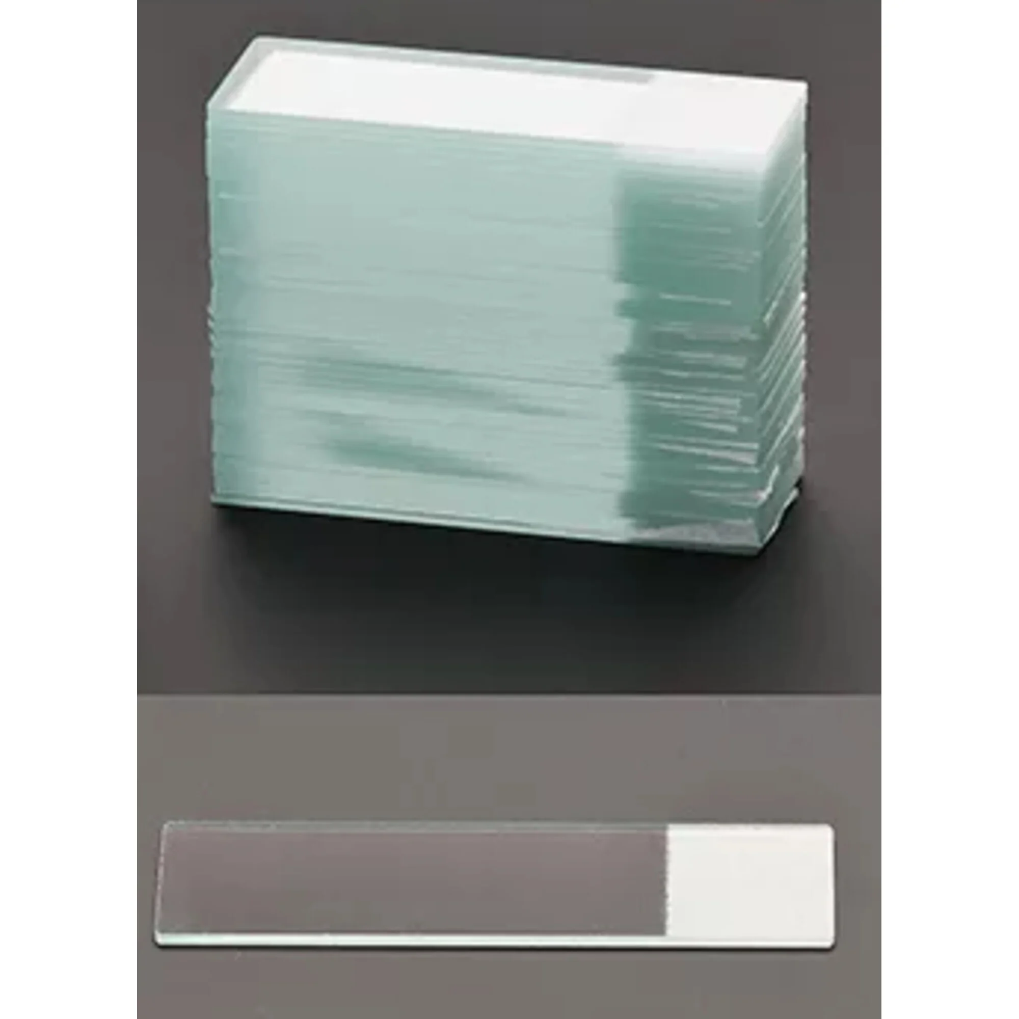 Lames porte-objets avec champ d'inscription, lot de 50.