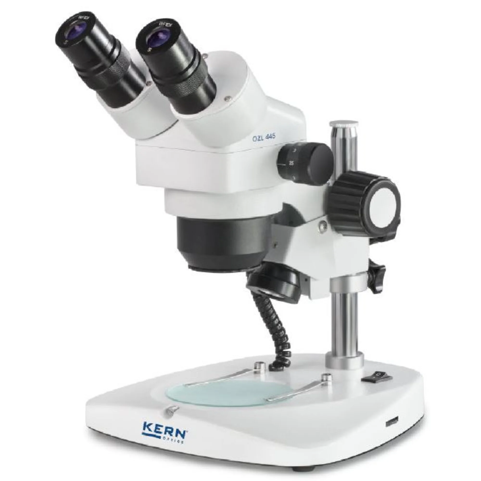 Microscope stéréo zoom  OZL 445, Greenough, Colonne, bino, 0,75-3,6x,10x/21, 0,35W LED