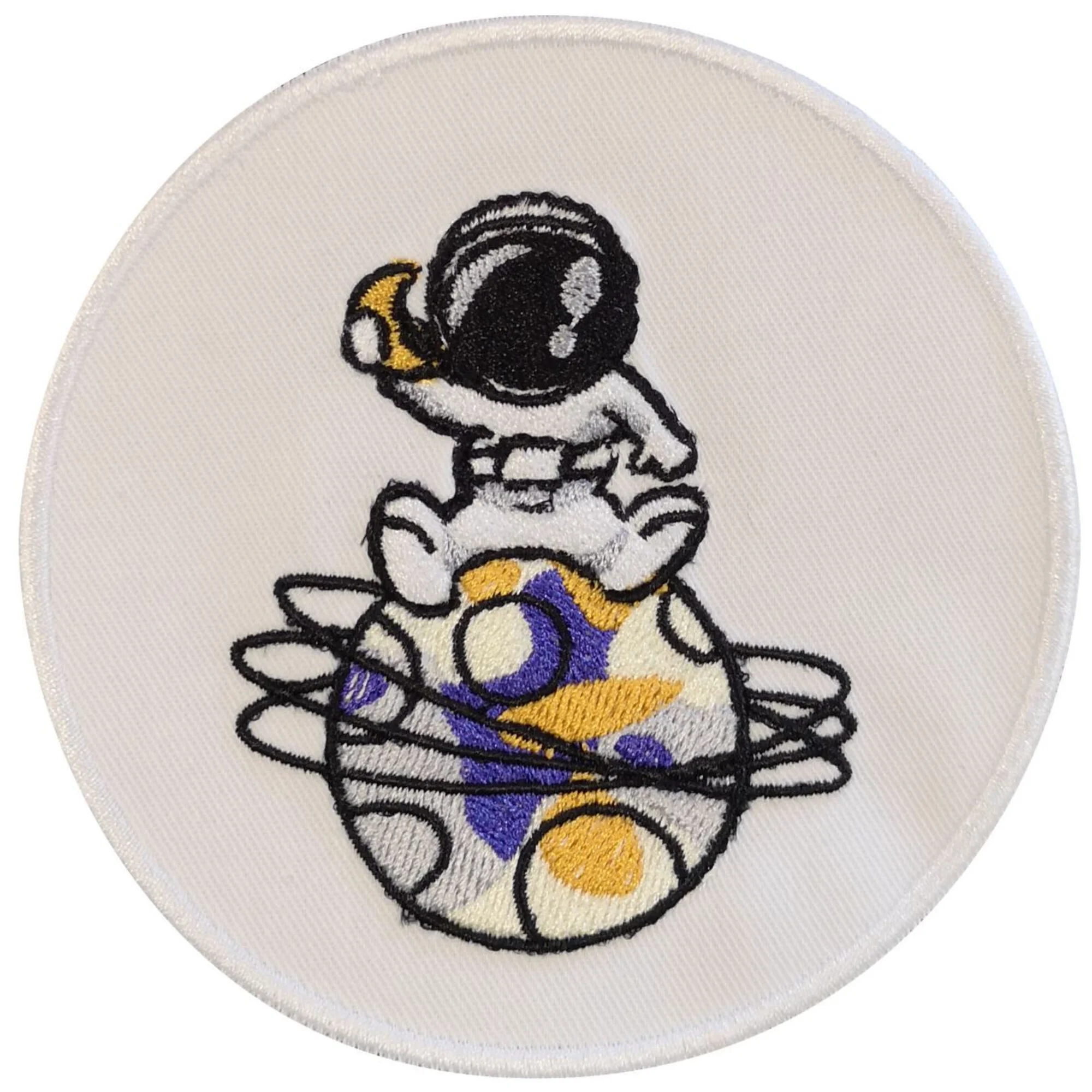 Astronaut sitting on planet