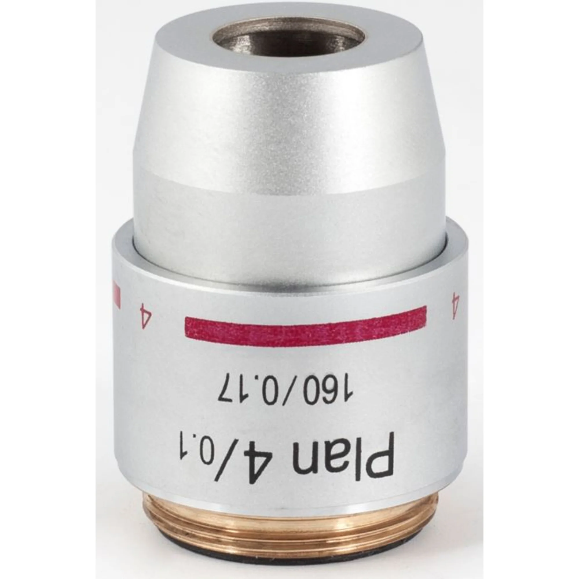 Objectif  PL, plan, achro, 4x/0.10, w.d. 17 mm (RedLine200)