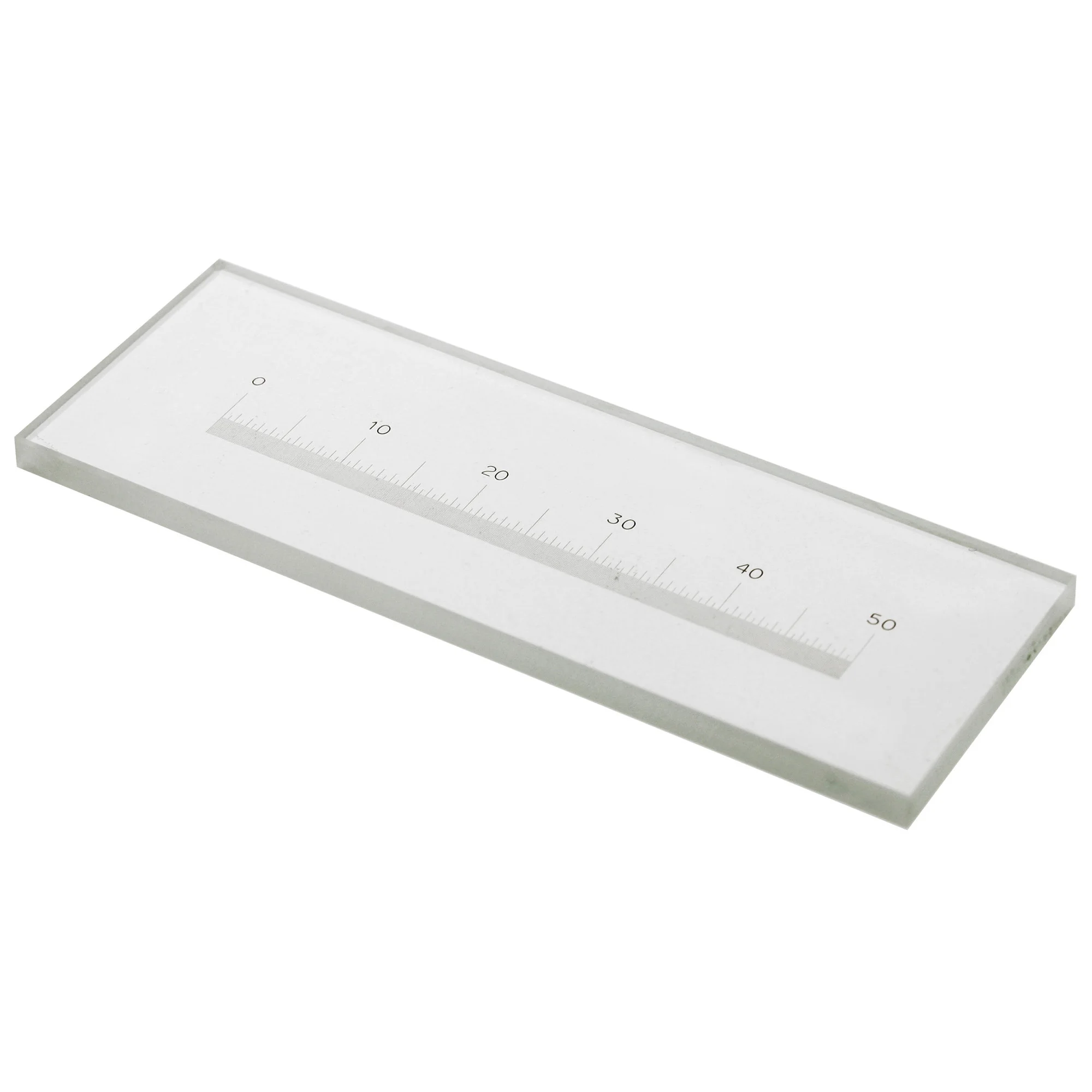 Micromètre pour objets  Lame micrométrique AE.1112, 50 mm divisée en 500 divisions