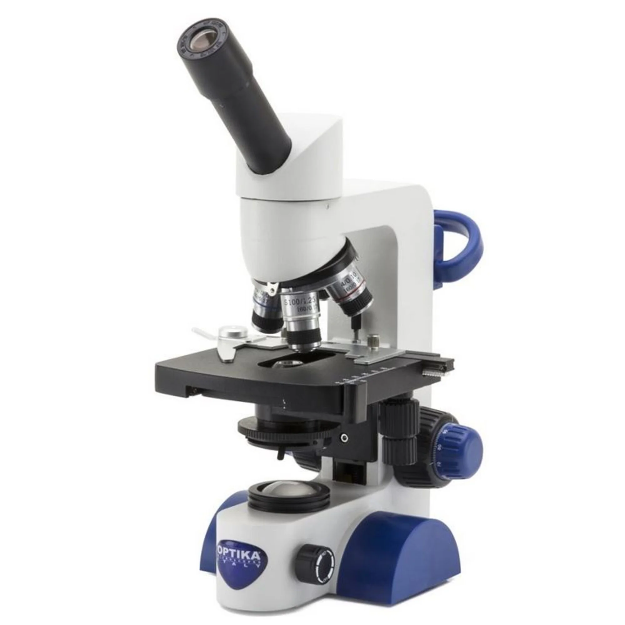 Microscope  B-65, mono, 40-1000x, LED, batterie, platine à chariot croisé