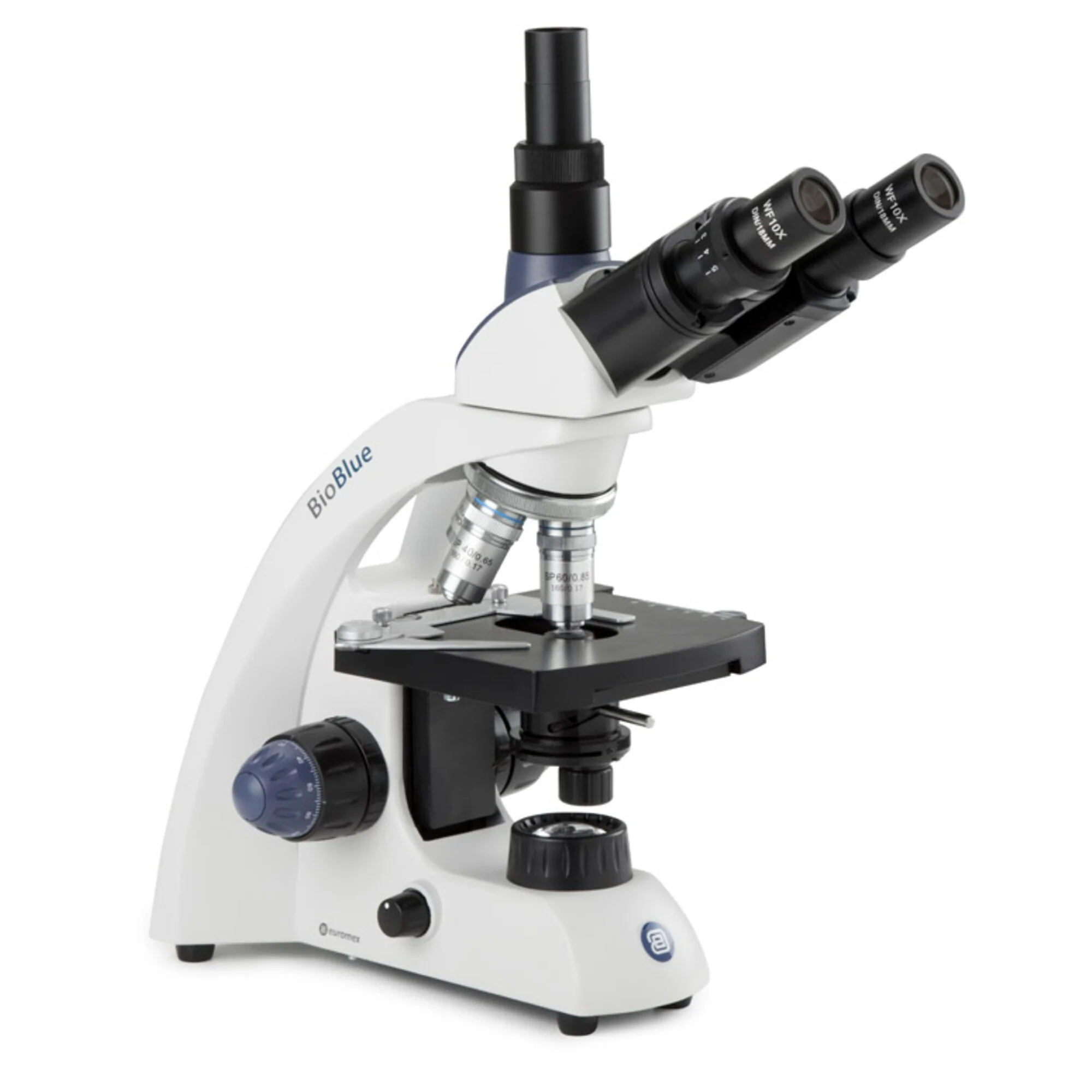 Microscope  BioBlue, BB.4243, trino, DIN, semiplan, 40x-600x, 10x/18, NeoLED, 1W