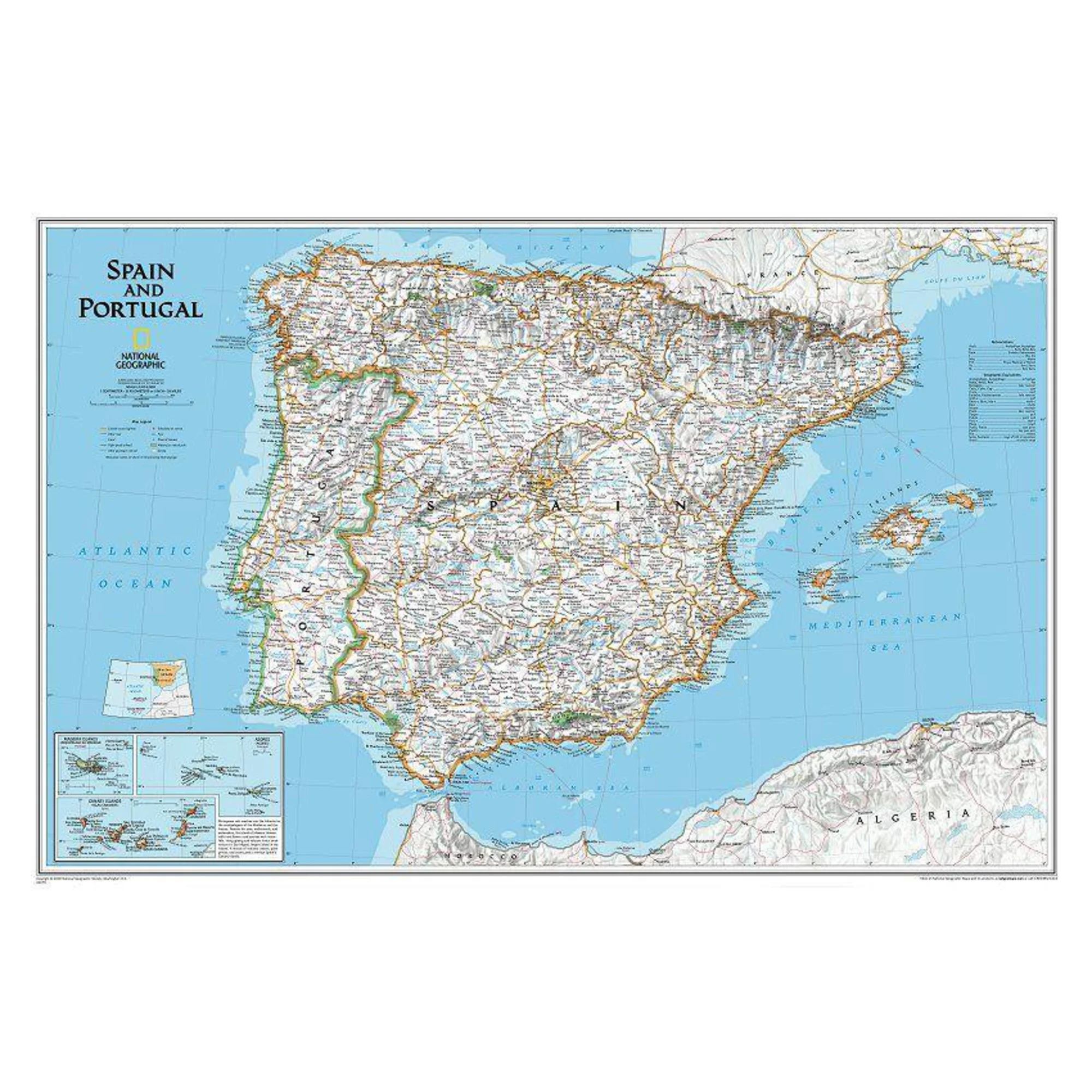 Carte Espagne et Portugal