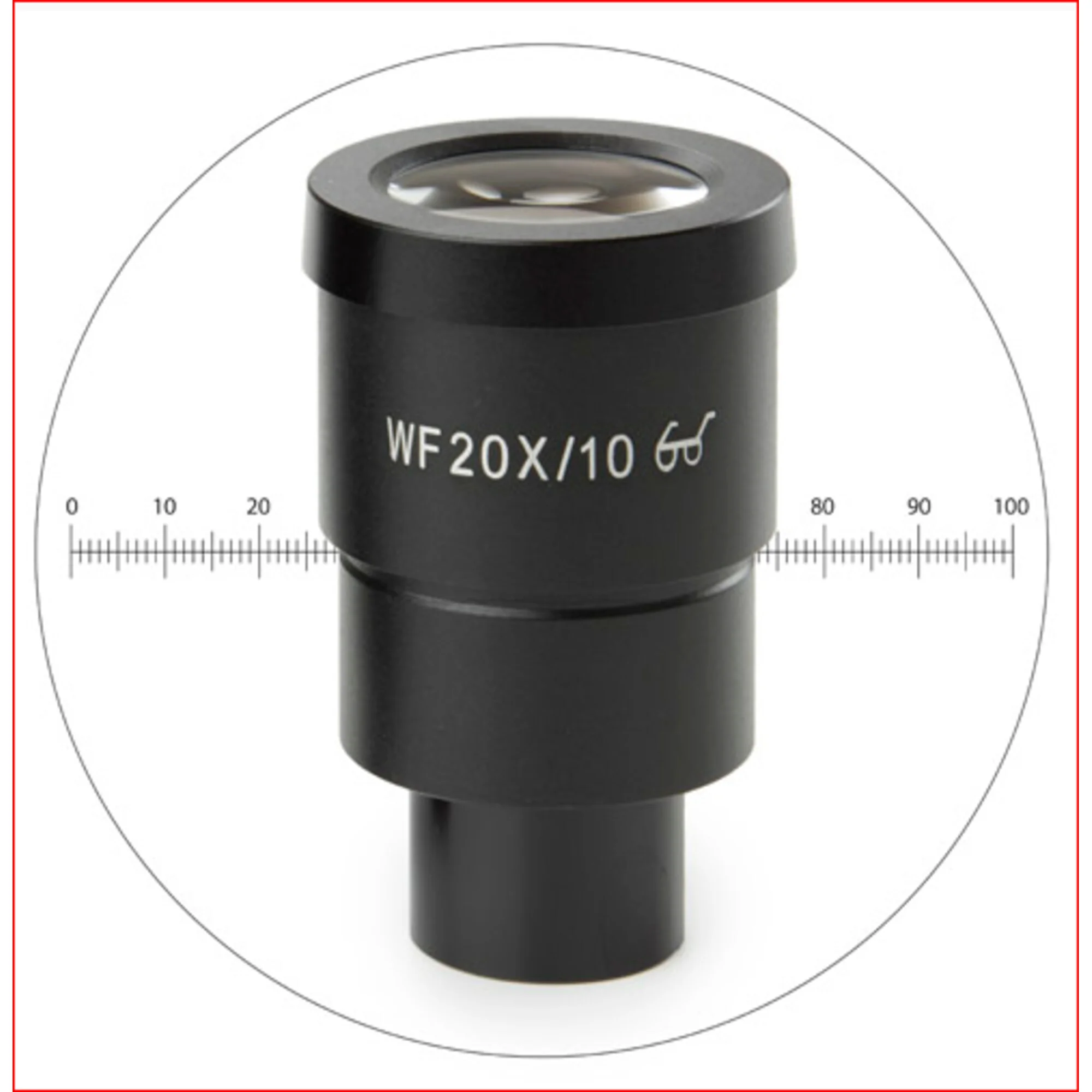 HWF 20x/10 mm oculaire avec micromètre, SB.6020-M (StereoBlue)