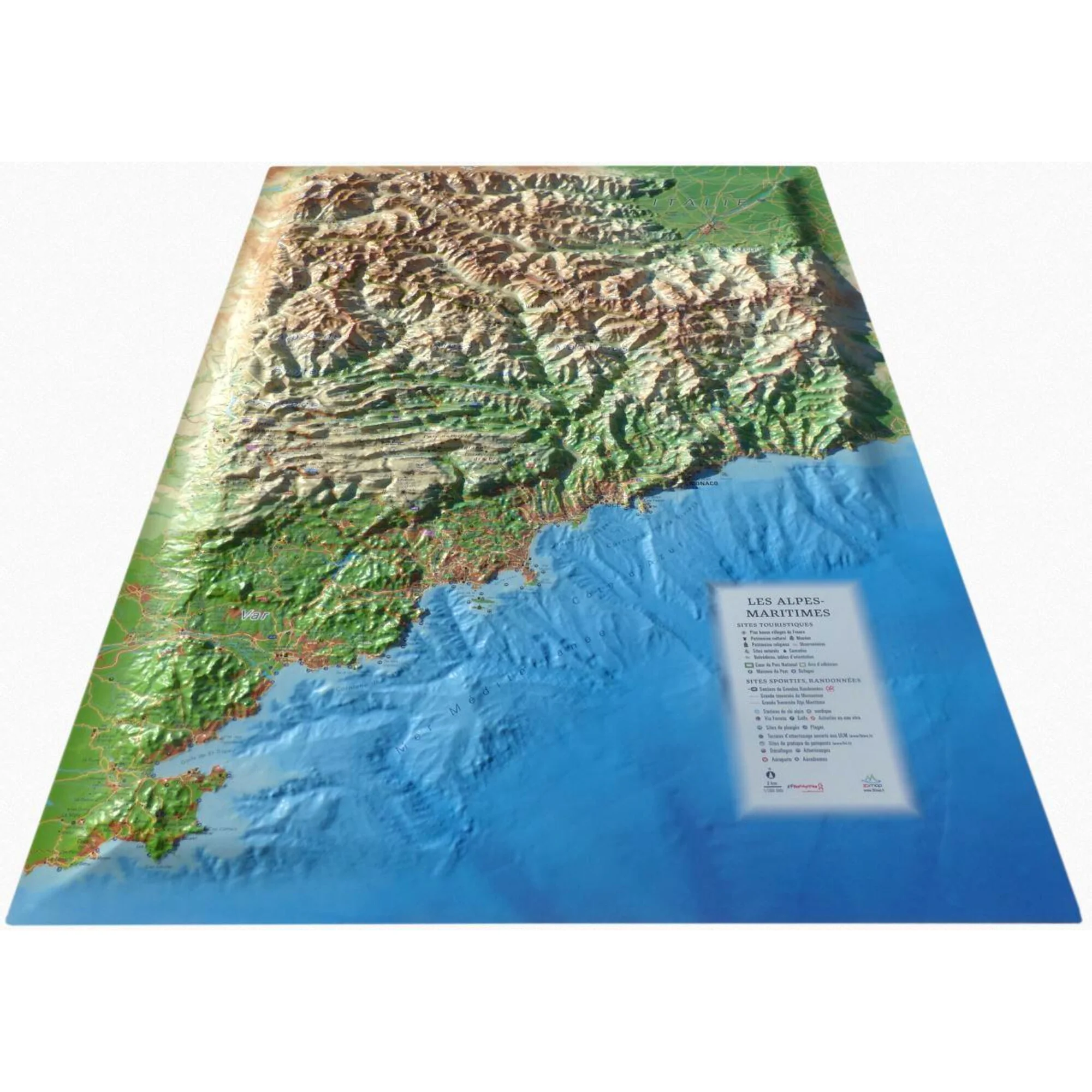 Carte régionale  Les Alpes Maritimes