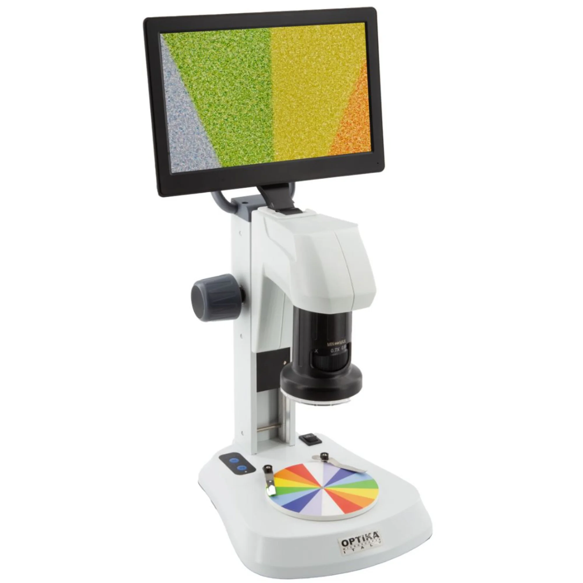 , Microscope, SFX-85V, Zoom numérique, moniteur 9", 8x-54x, LED, lumière incidente et transmise