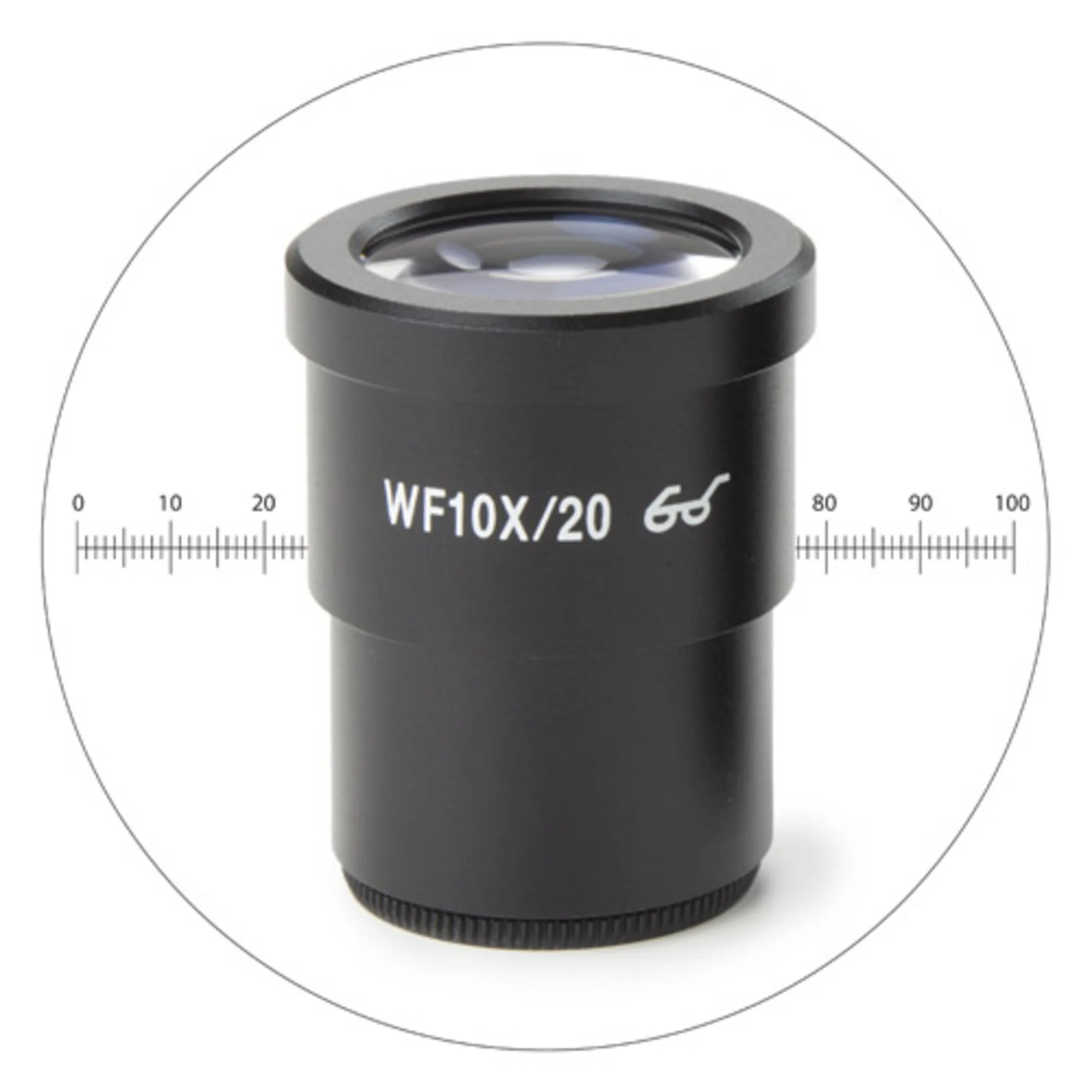 Oculaire de mesure  HWF 10x/20 mm eyepiece with micrometer , SB.6010-M (StereoBlue)