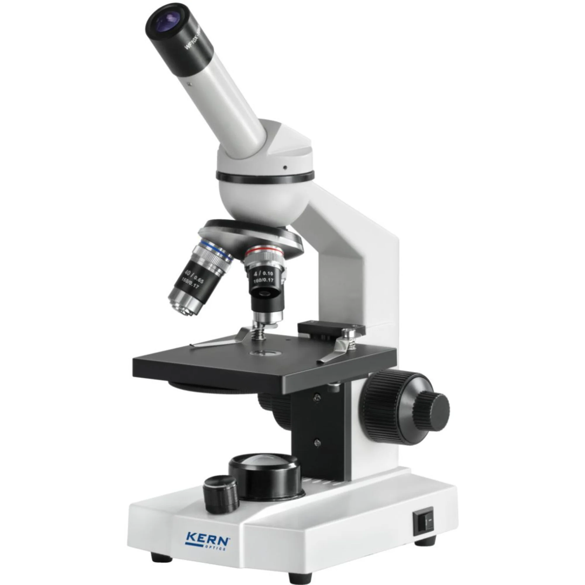 Microscope  Mono Achromat 4/10/40, WF10x18, 0,5W LED, OBS 115