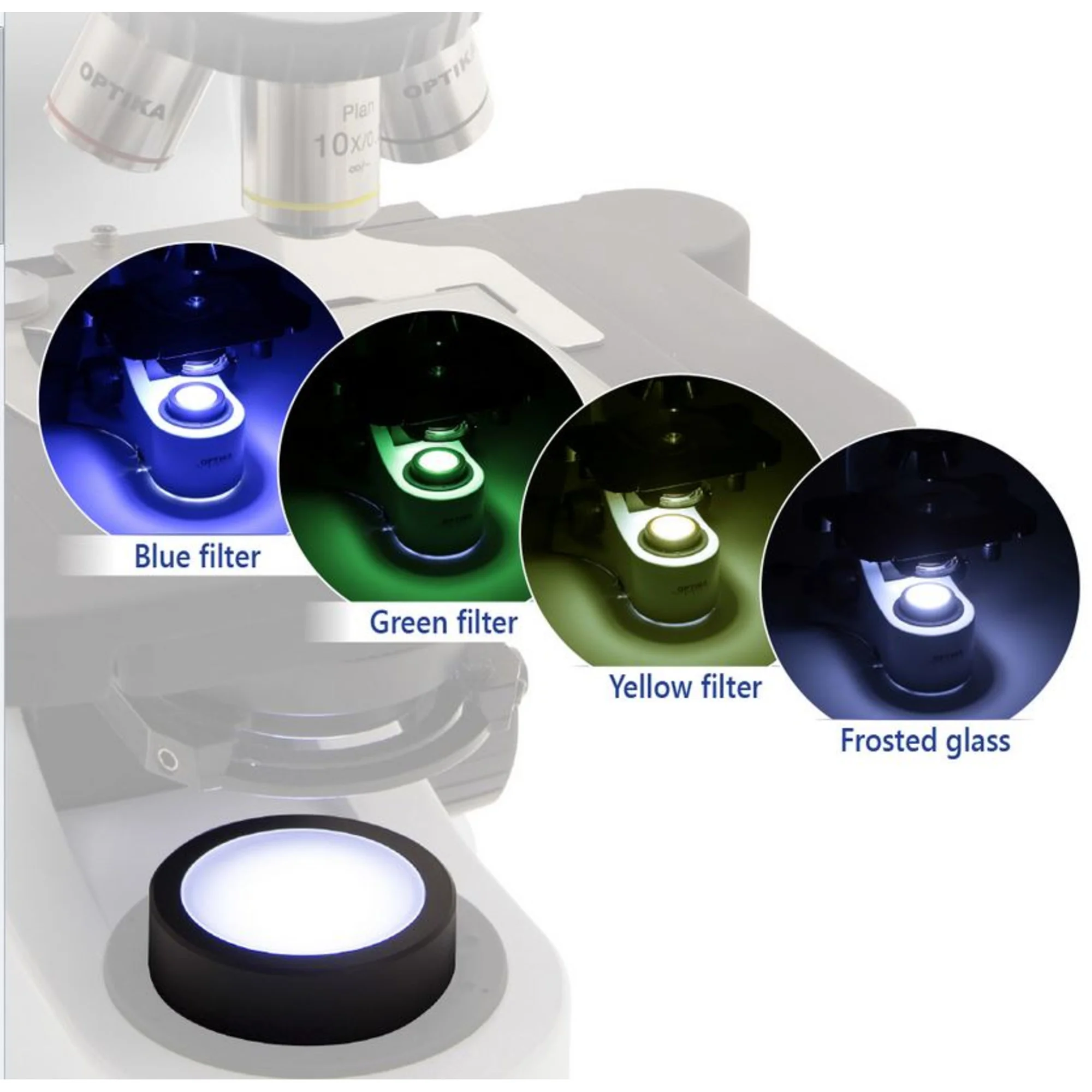 Anneau avec filtre, Ø 45 mm,  bleu, M-975.1