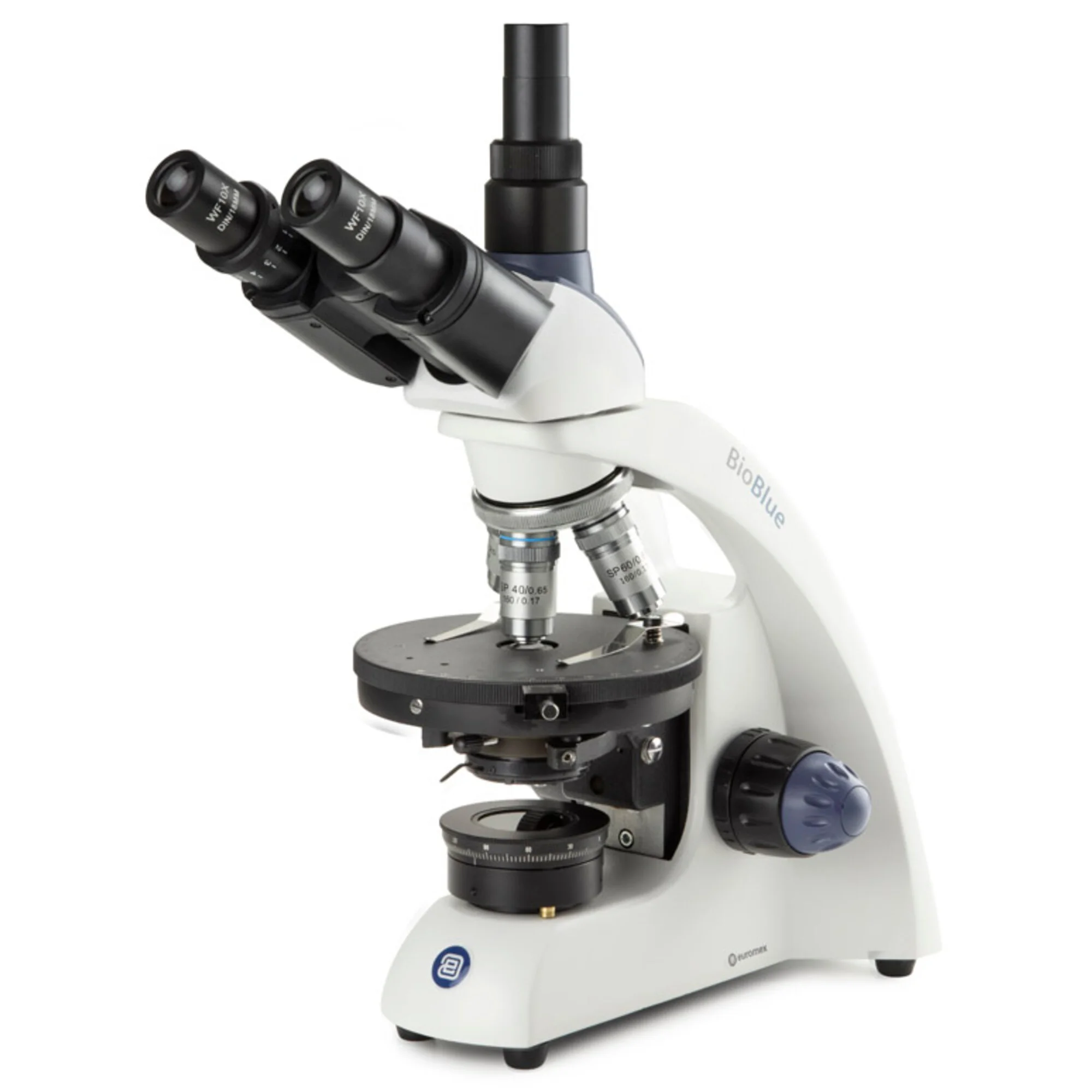 Microscope BioBlue, BB.4243-P-HLED, trino, polarisation, DIN, 40x-600x, 10x/18, LED, 1W