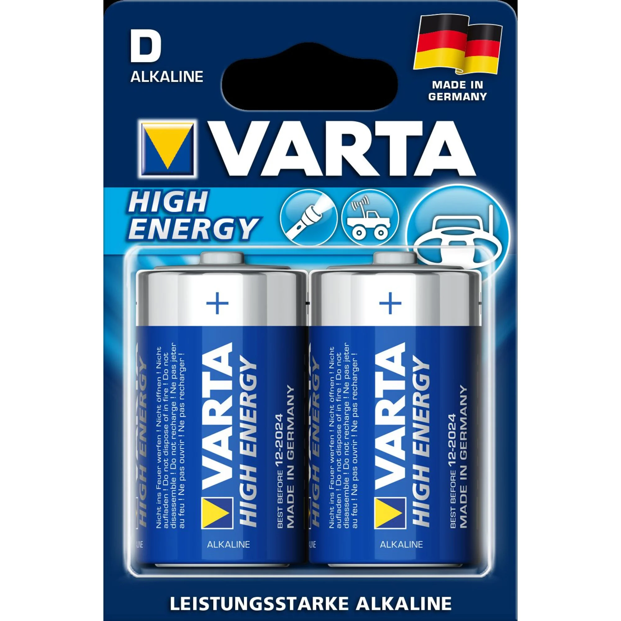 Pack de 2 batteries Mono D (LR20) "High Energy"
