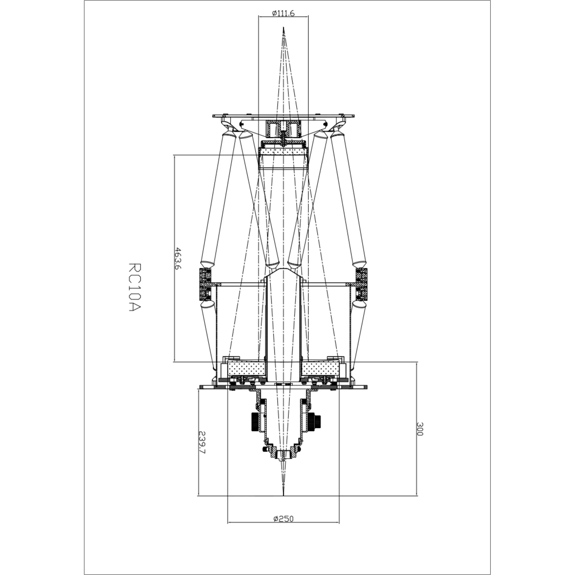 Kit miroirs pour Ritchey-Chrétien 10'' F/8
