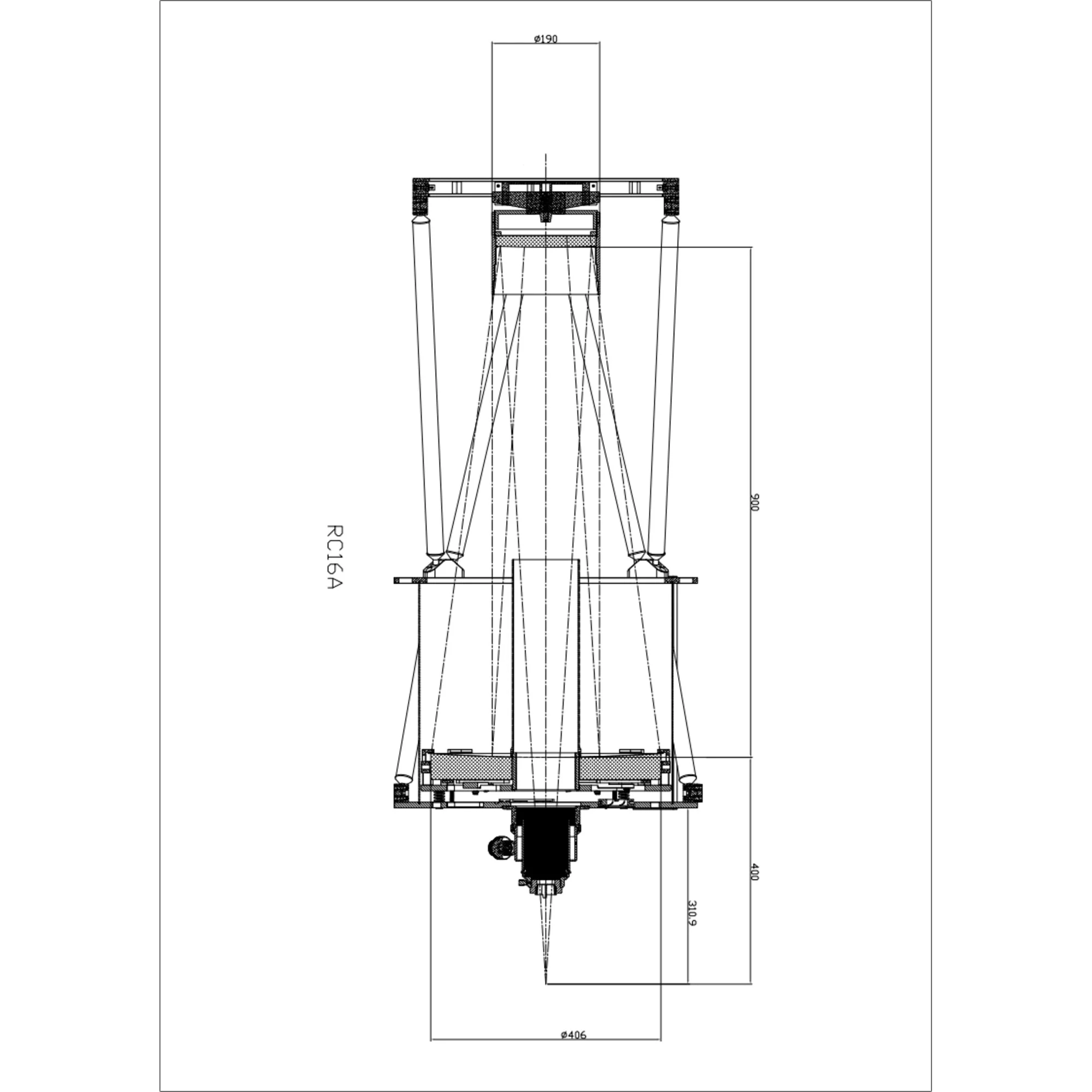Kit miroirs pour Ritchey-Chrétien 16'' F/8
