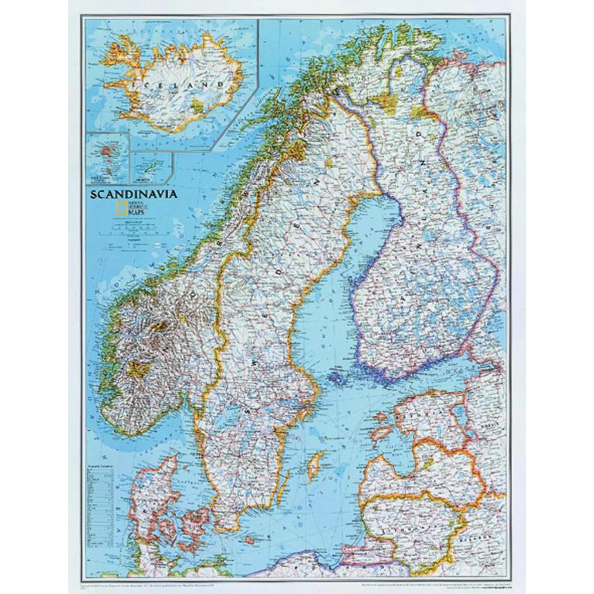 Carte régionale  Scandinavie