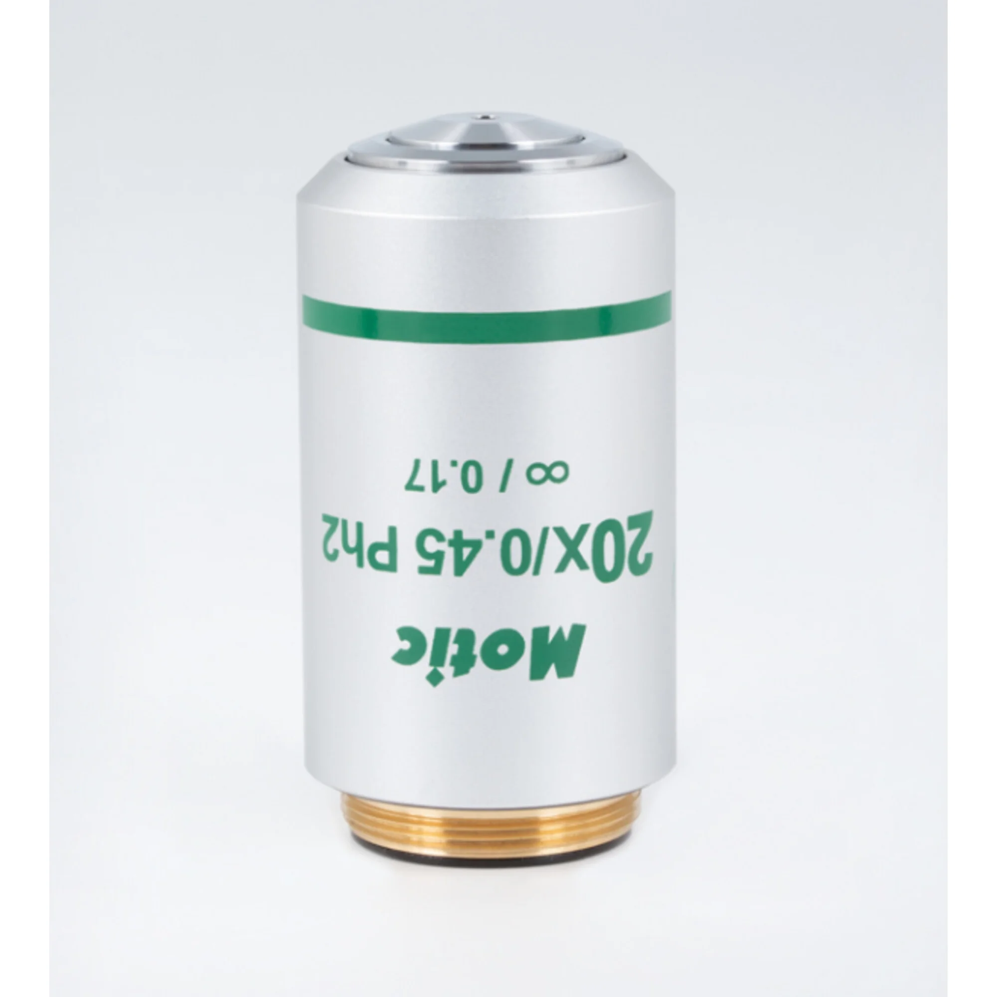 Objectif 20X / 0,45, largeur de faisceau 0,8 mm, CCIS, plan UC, phase positive Ph2, infini
