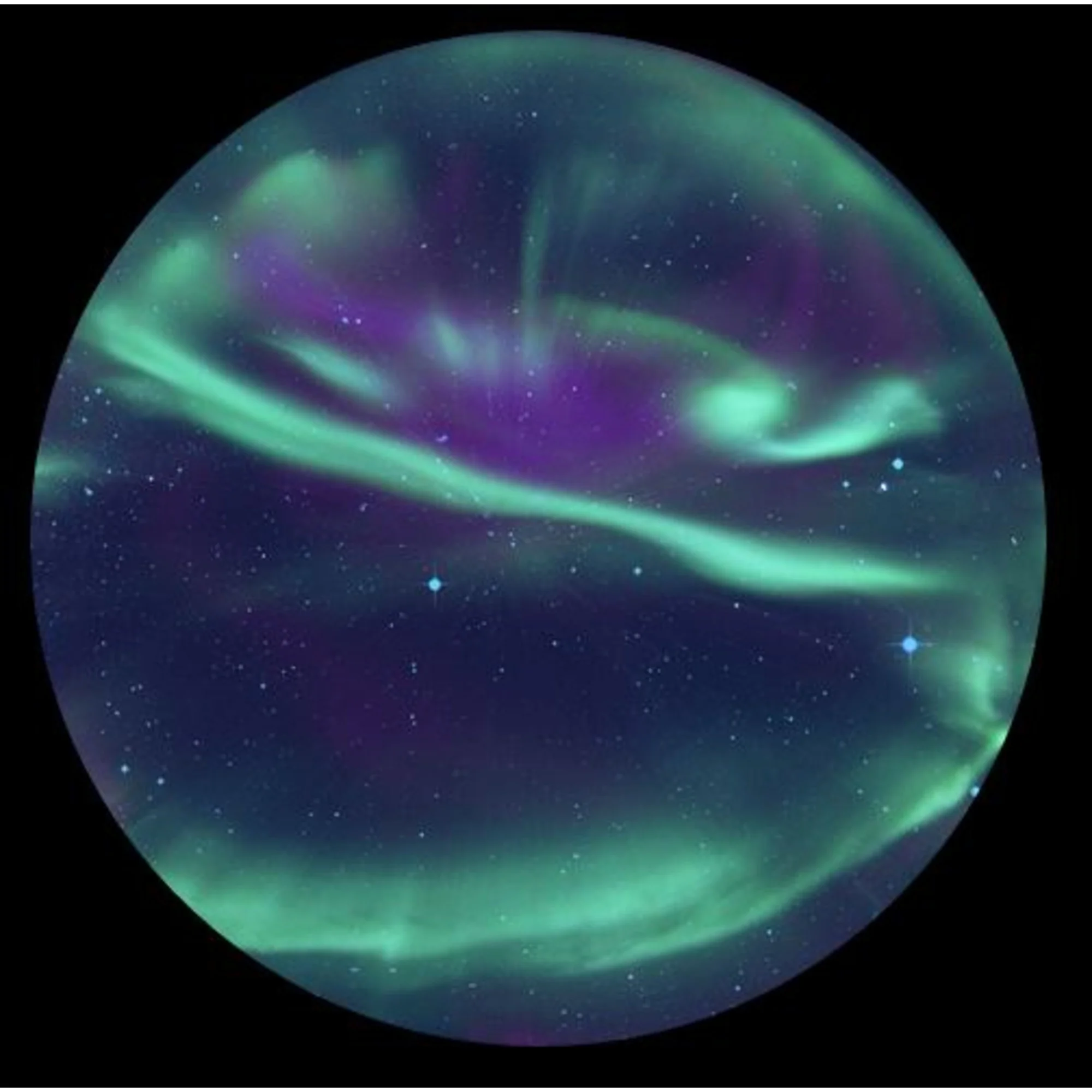 Diapositive pour le Sega Homestar Planetarium Aurora Borealis Scenic