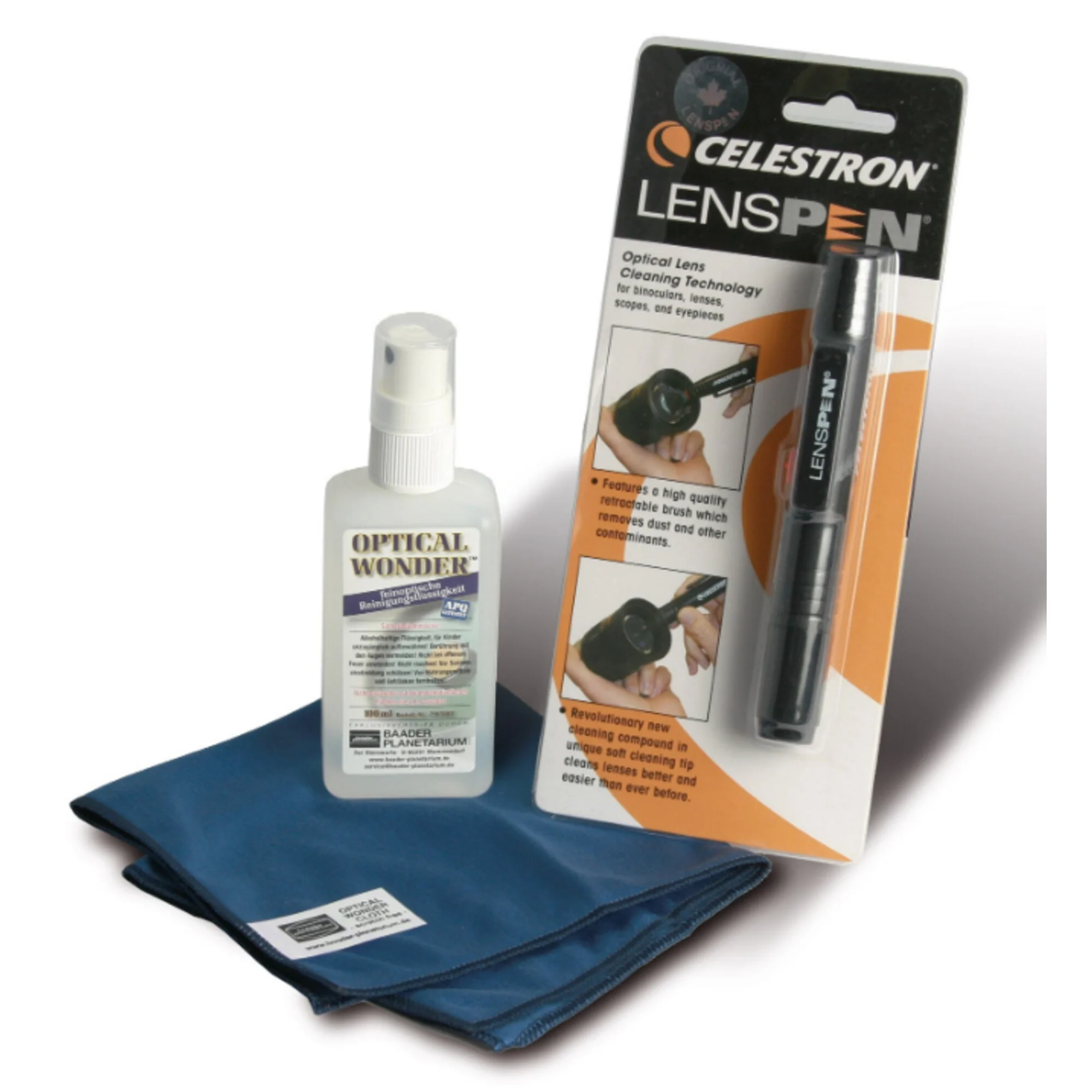 Liquide de nettoyage optique Optical Wonder 100 ml avec chiffon et LensPen