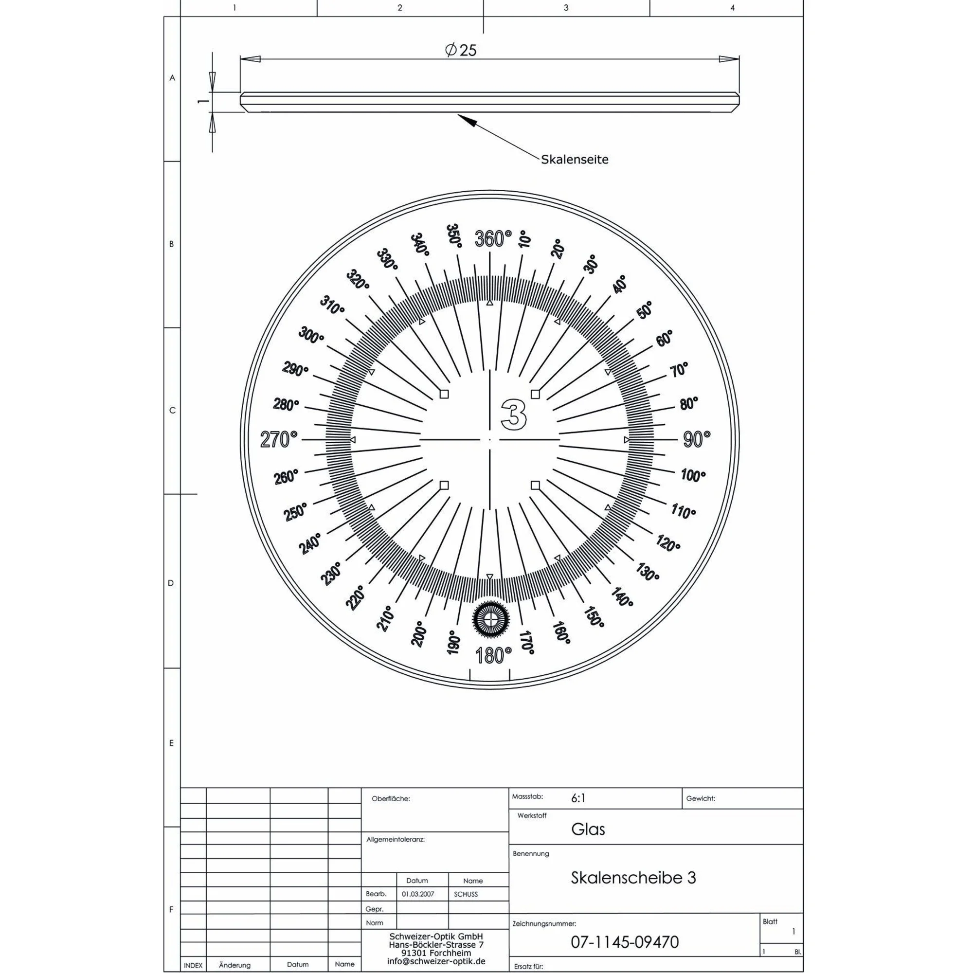 Echelle 3 pour loupe de mesure Tech-Line