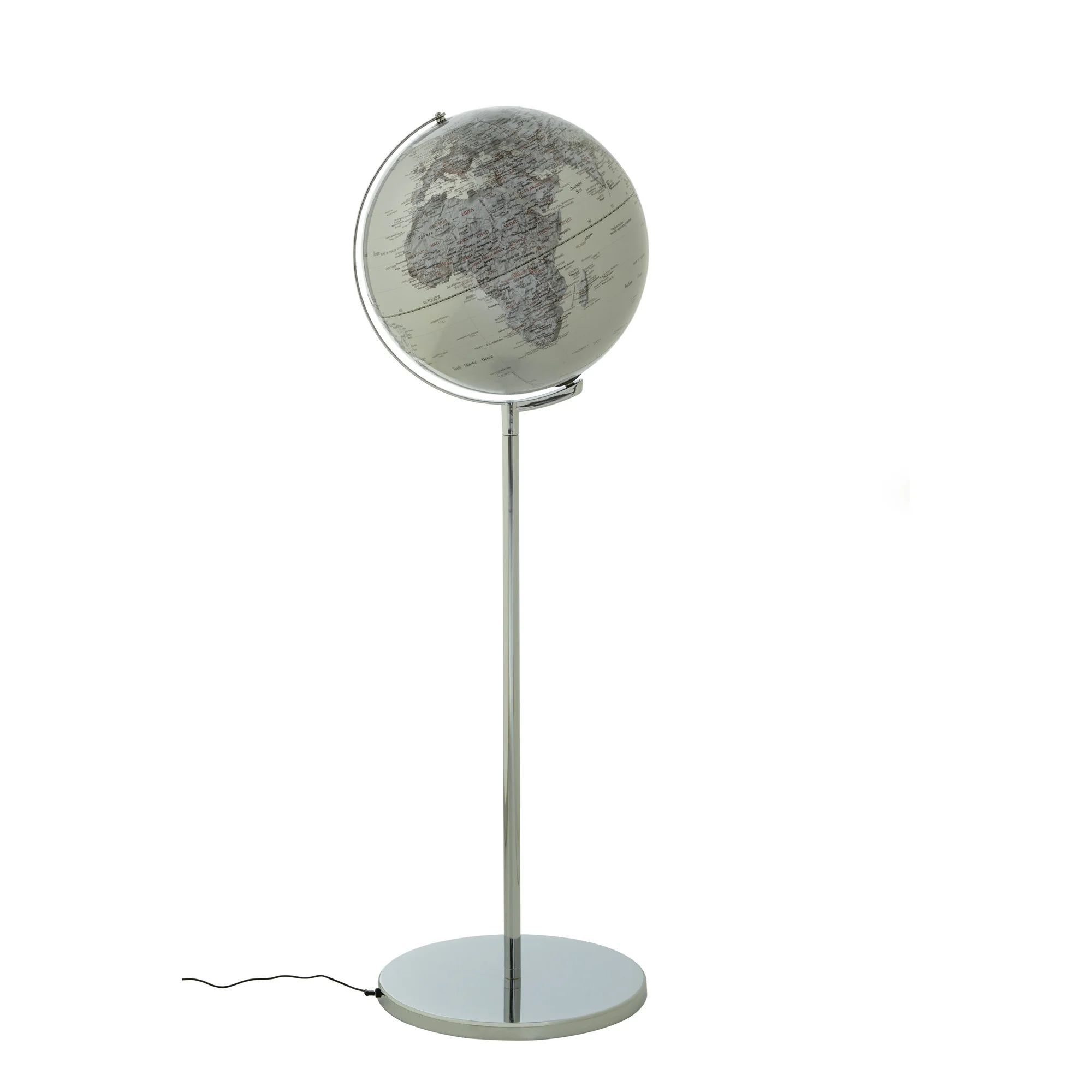 Globe sur pied  Sojus Silver 43cm