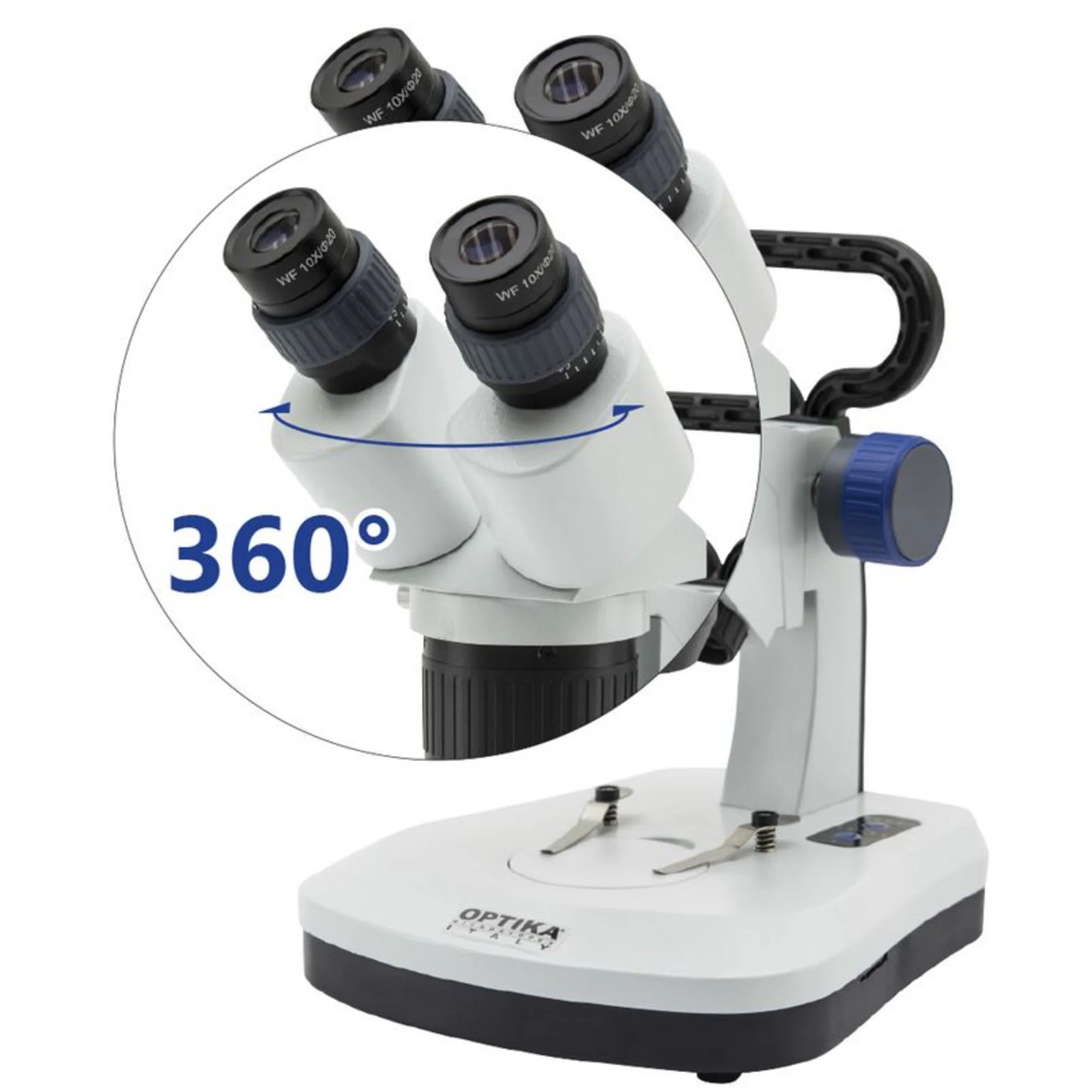 Microscope stéréoscopique  SFX-51, bino, fixe sur statif lourd, 20x, 40x, tête rotative