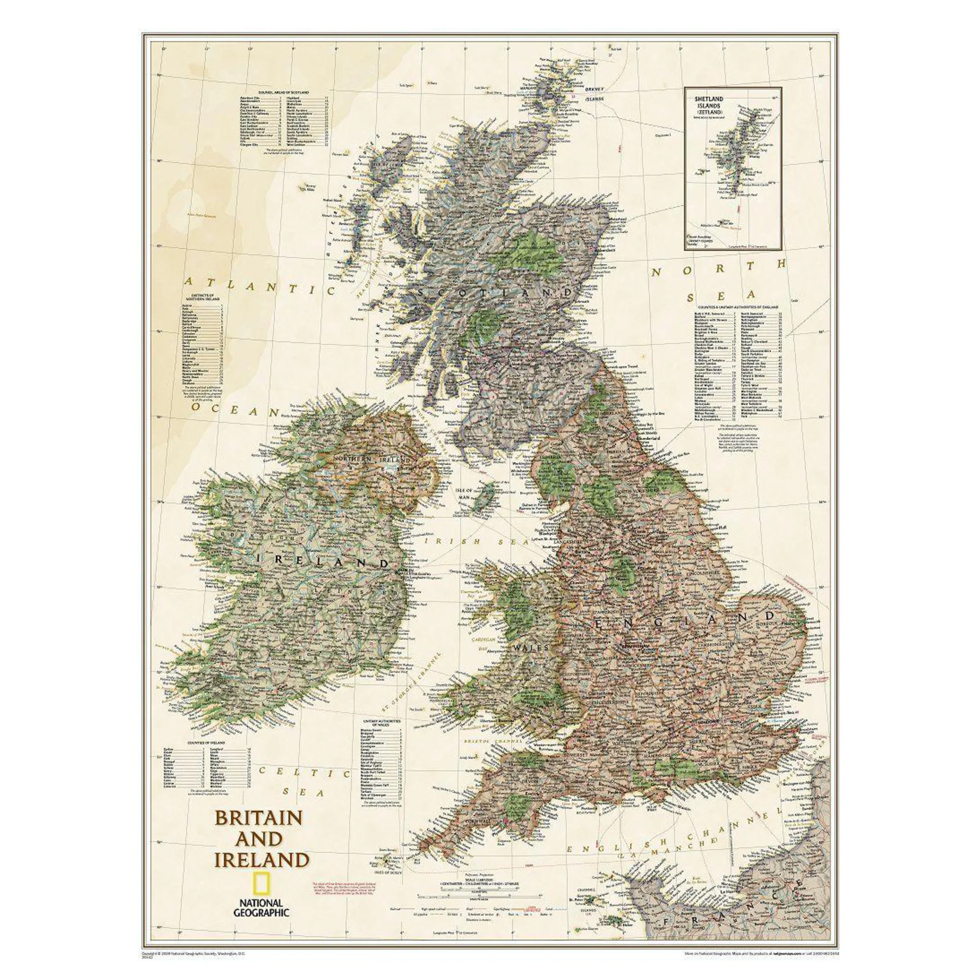 Carte antique des Iles britanniques et de l'Irlande