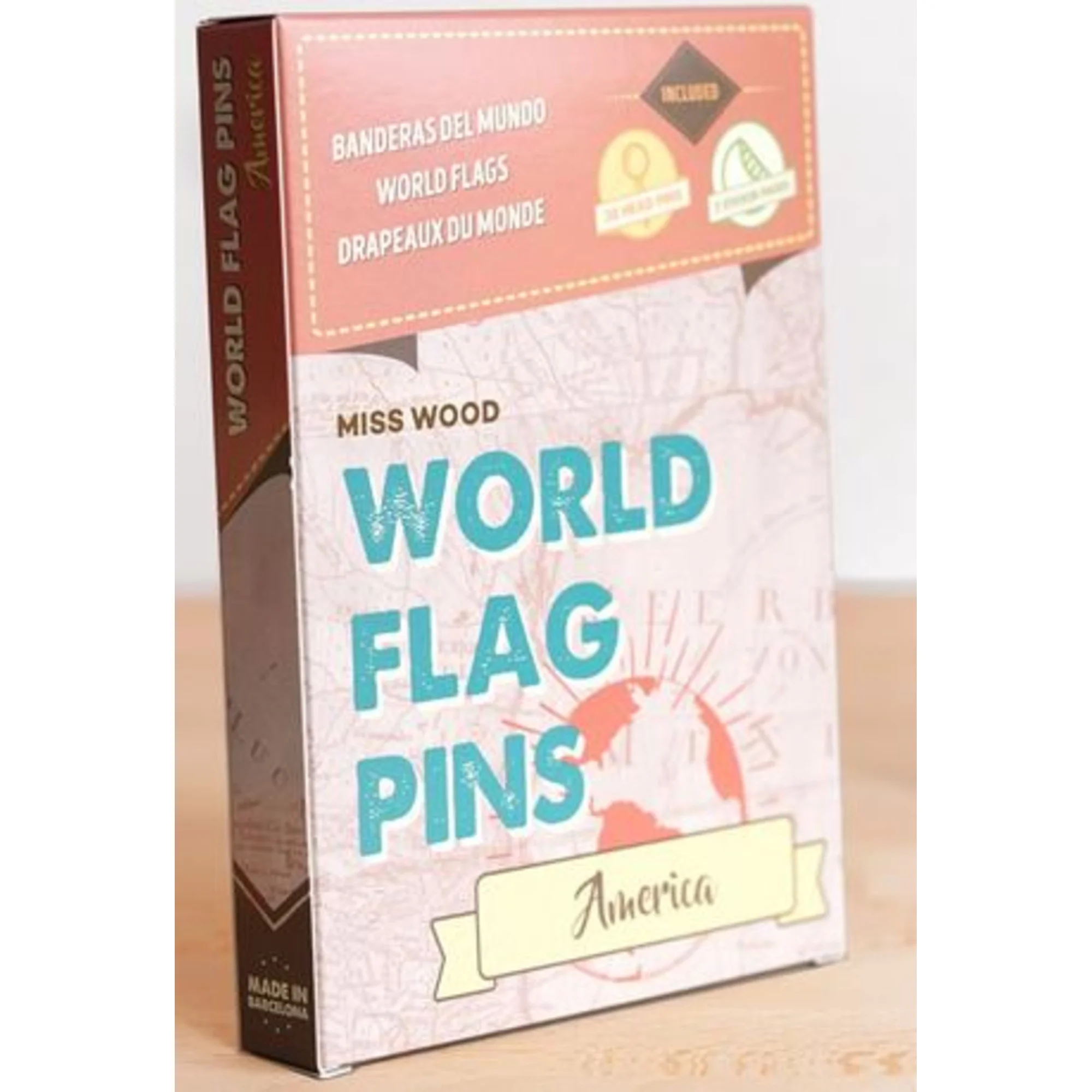 World Flag Pins America 25 pieces