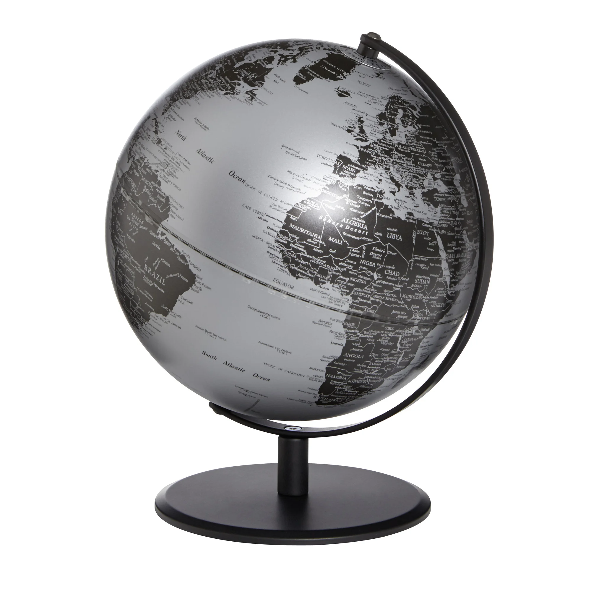Globe  Pluto Matt Silver 25cm