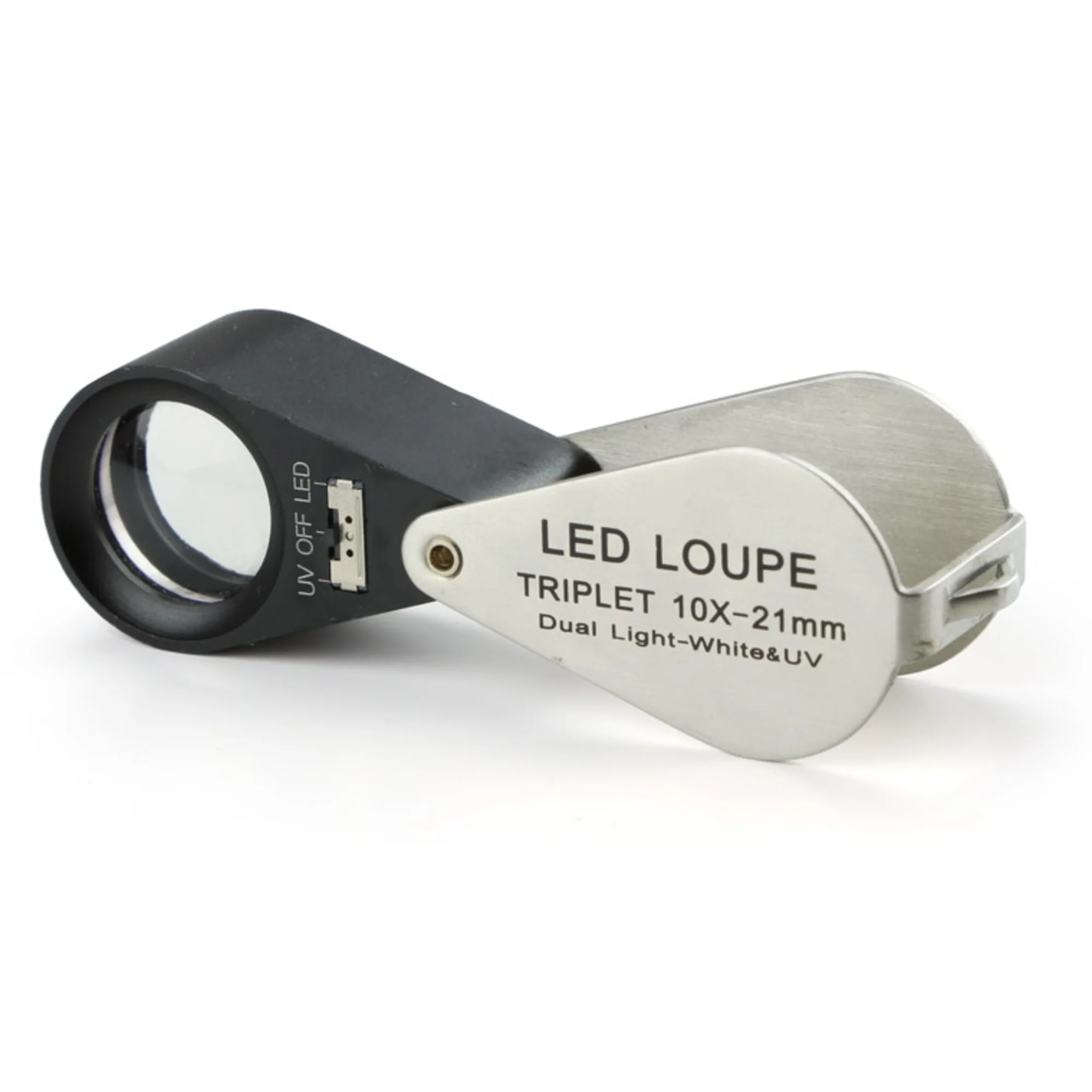 Loupe pliable PB.5034-LUV, 10x achromatique, LED, UV