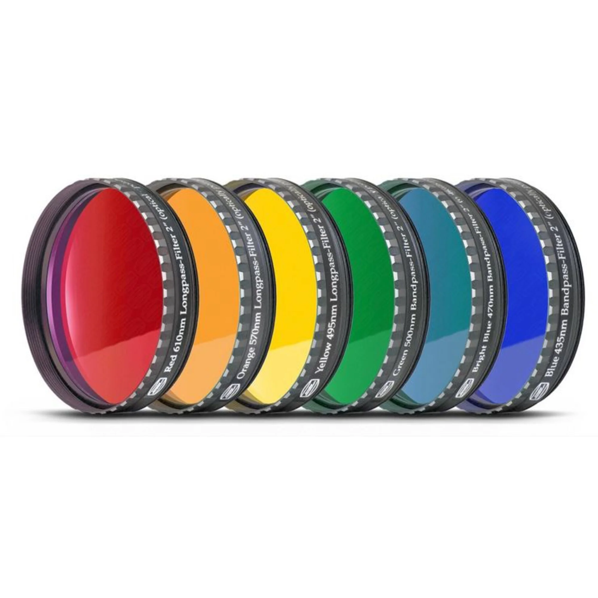 Jeu de filtres d'oculaire 2'' - 6 couleurs (poli miroir plan)
