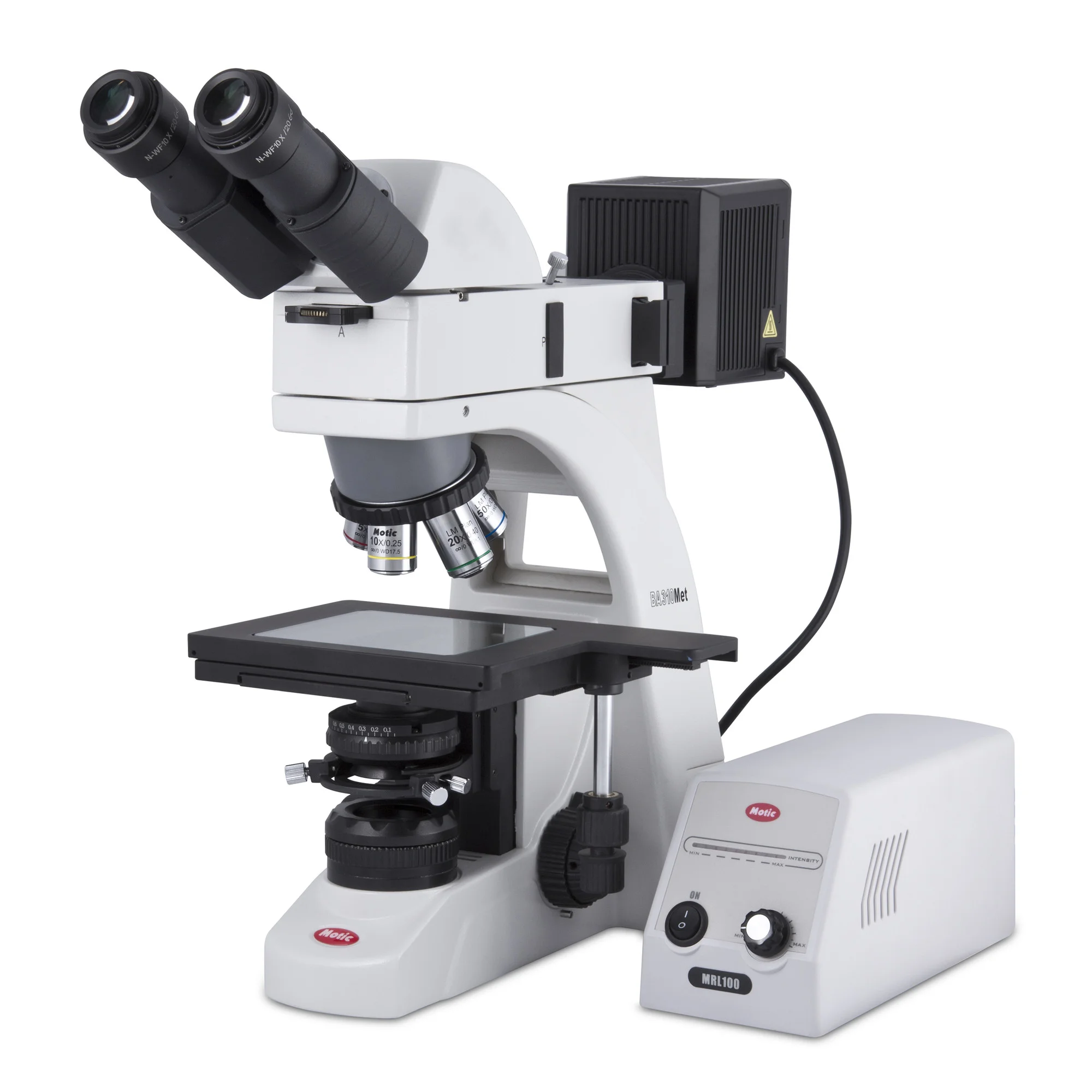 Microscope binoculaire BA310 MET-T, (3 "x2") (plan de travail: 76,2mmx50,8mm)