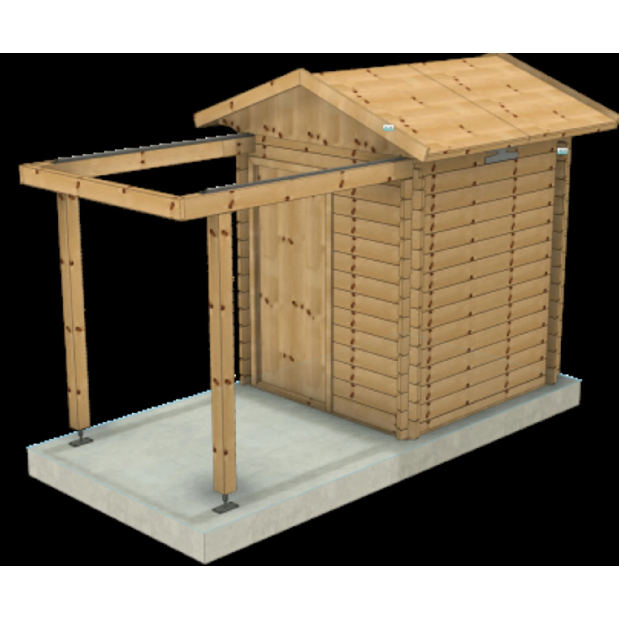 Observatoire à toit mobile GreenLine Mini avec protection du bois