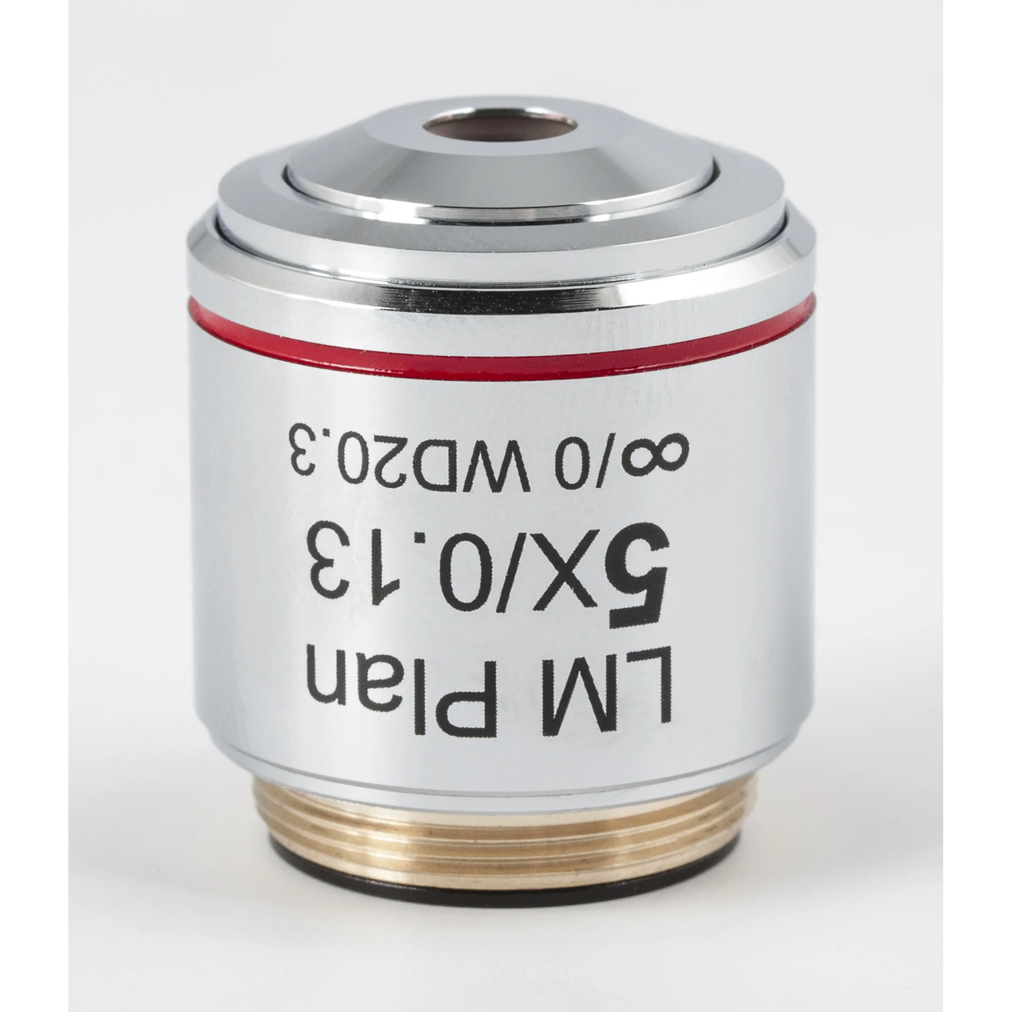 Objectif plan achromatique CCIS. LM PL 5x / 0,13 (WD = 20,3 mm)