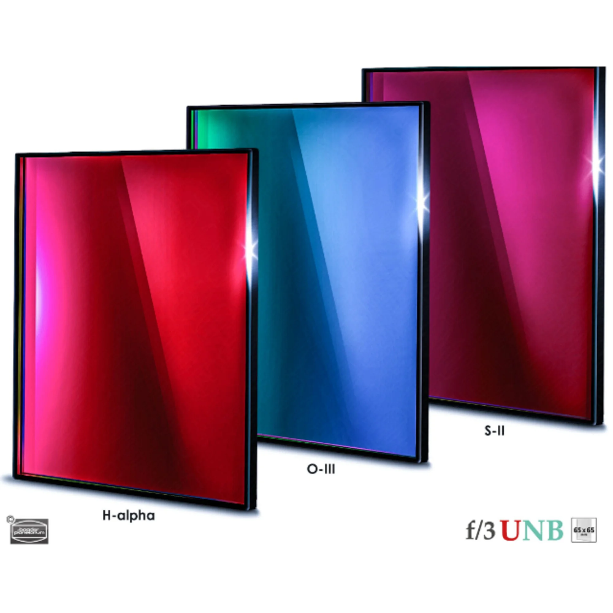 Filtre  H-alpha/OIII/SII CMOS f/3 Ultra-Highspeed 65x65mm