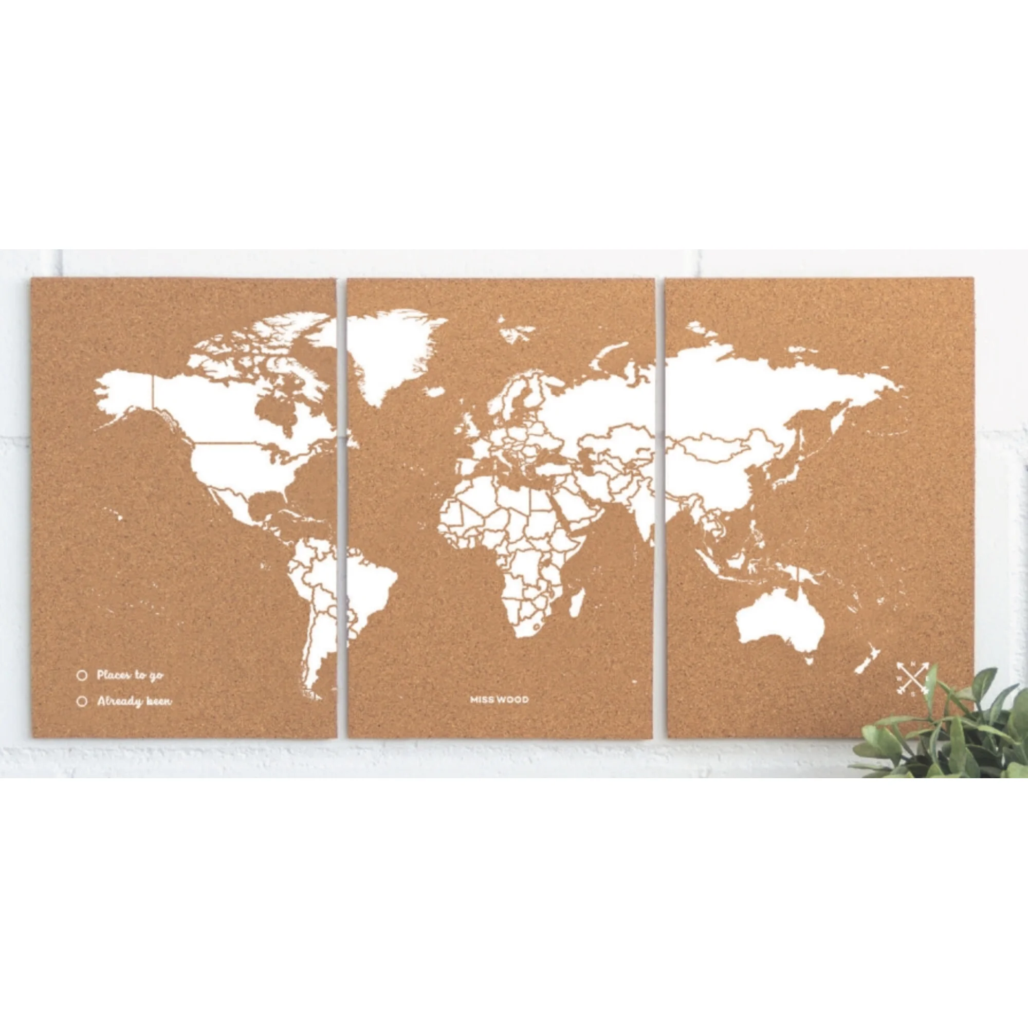 Mappemonde  Puzzle Map M - White