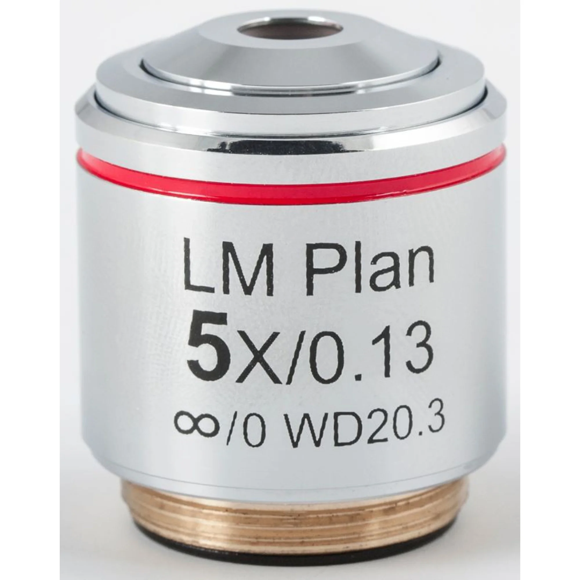 Objectif  LM PL, CCIS, LM, plan, achro, 5x/0.13, w.d. 20.3mm (AE2000 MET)