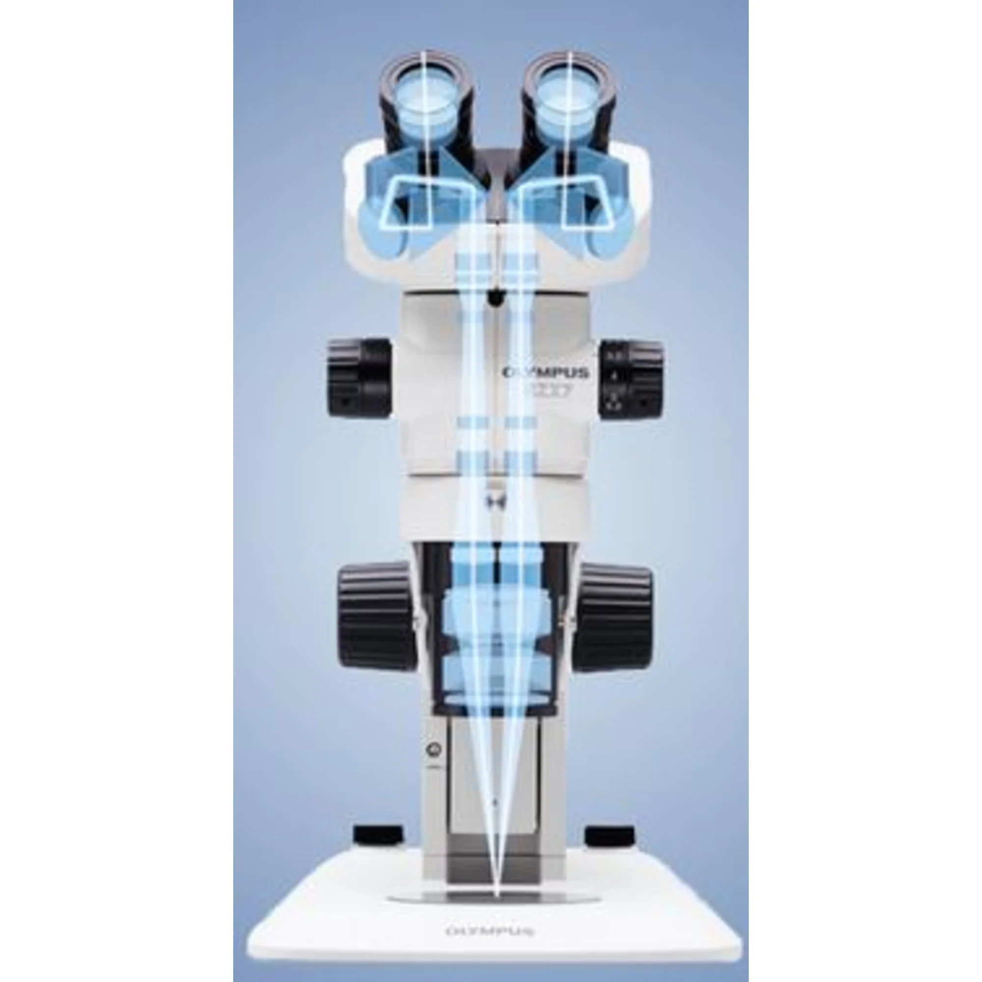 Microscope stéréo zoom  SZX7, trino, 0.8x-5.6x, à lumière transmise