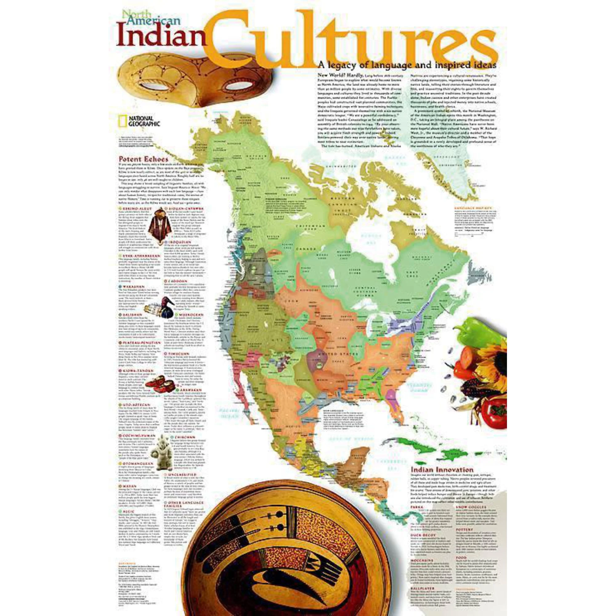 Carte des continents  Indian Cultures