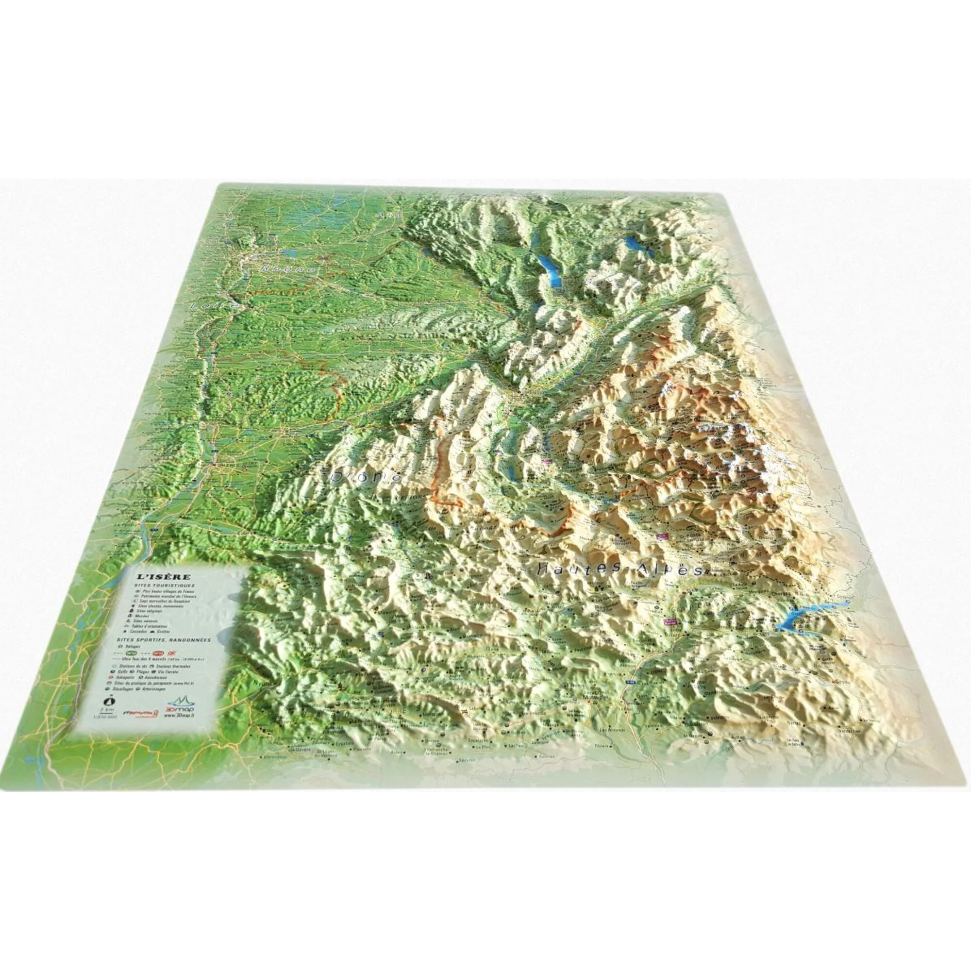 Carte régionale  L'Isère