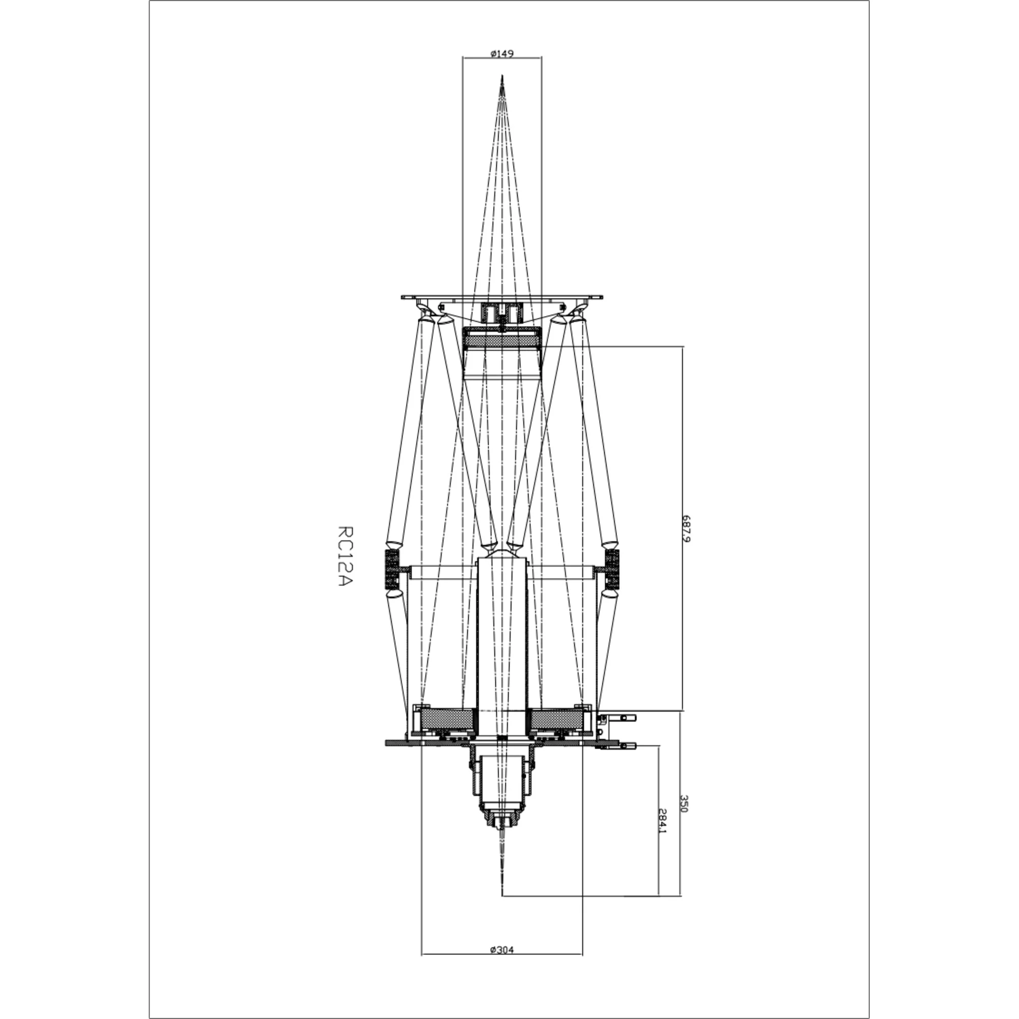Kit miroirs pour Ritchey-Chrétien 12'' F/8